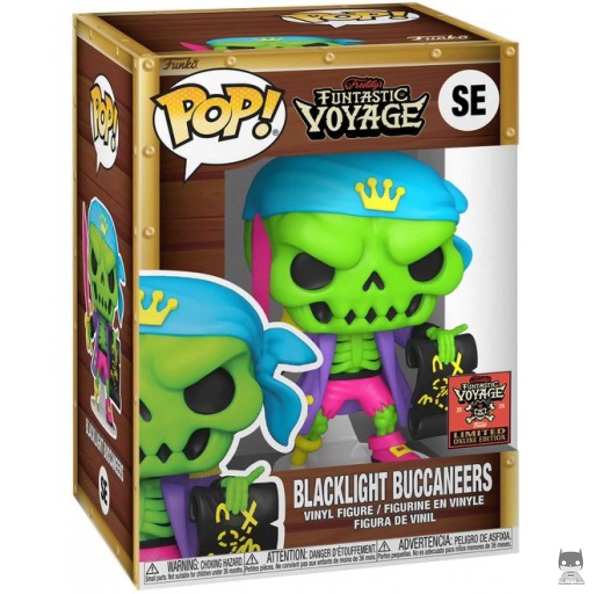 Figura Funko Pop! Buccaneers (Luz negra) en su caja
