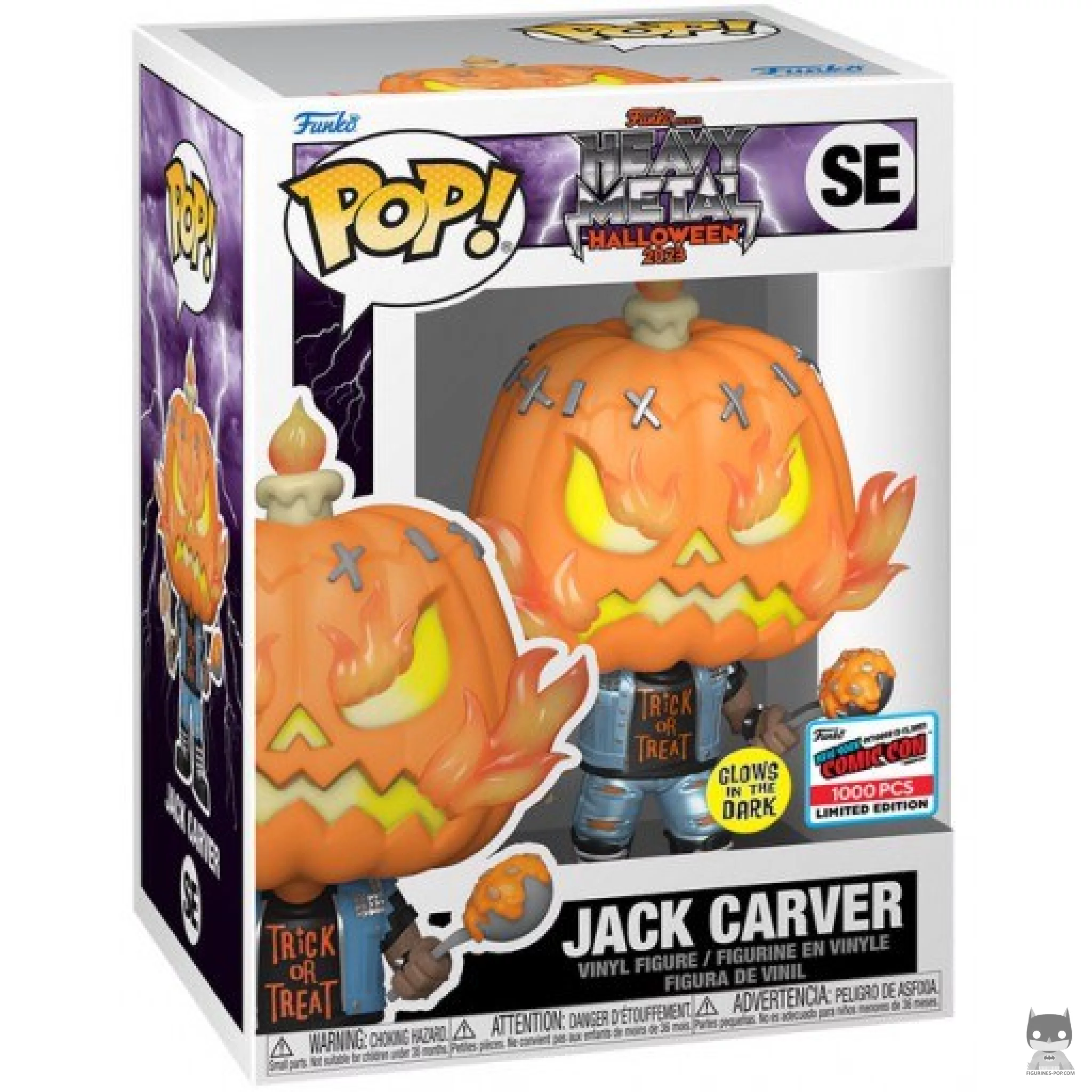 Figura Funko Pop! Jack Carver (Heavy Metal) (Brilla en la oscuridad) en su caja