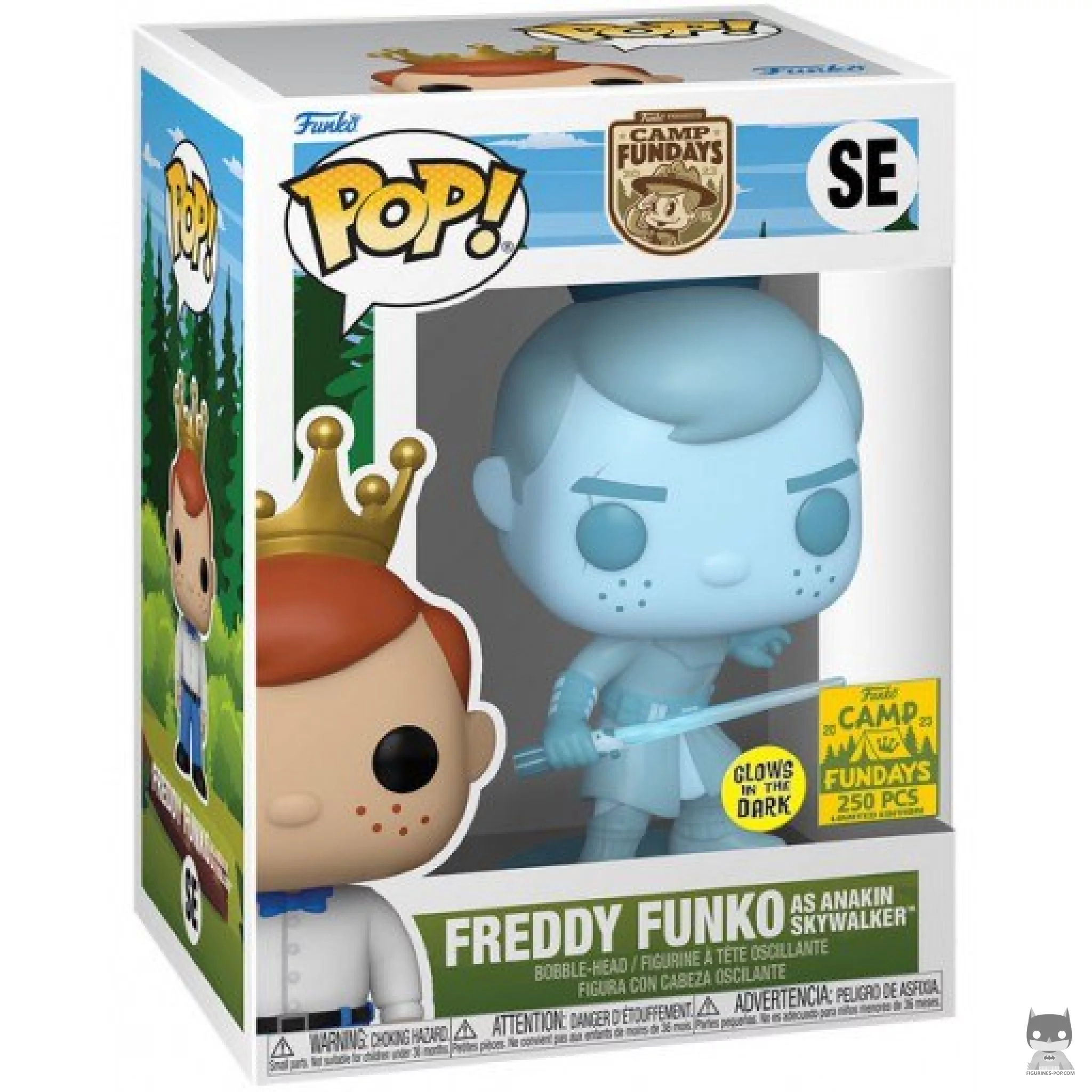 Figura Funko Pop! Freddy Funko como Anakin Skywalker (Brilla en la oscuridad) en su caja
