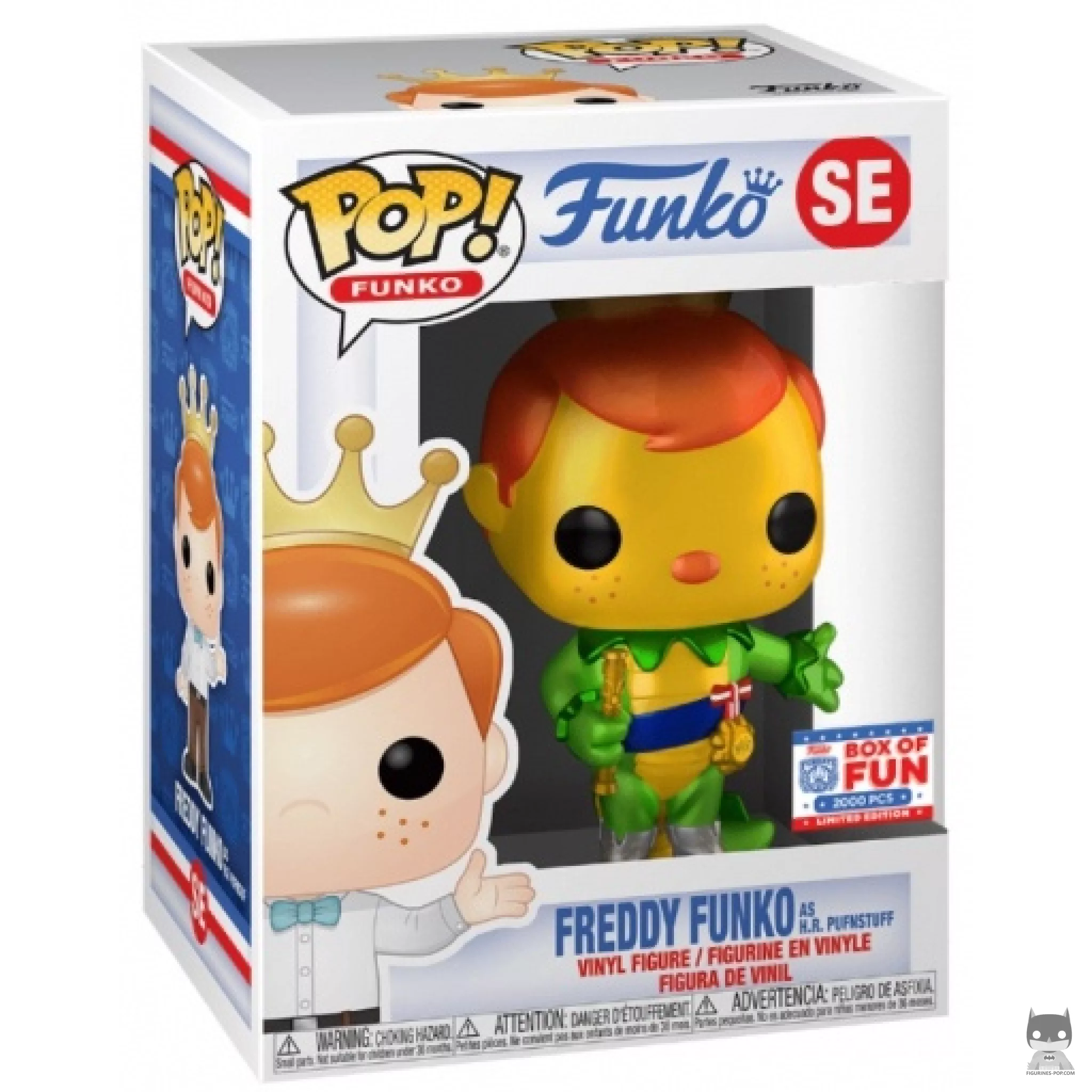 Figura Funko Pop! Freddy Funko como H.R. Pufnstuf (Metalizado) en su caja