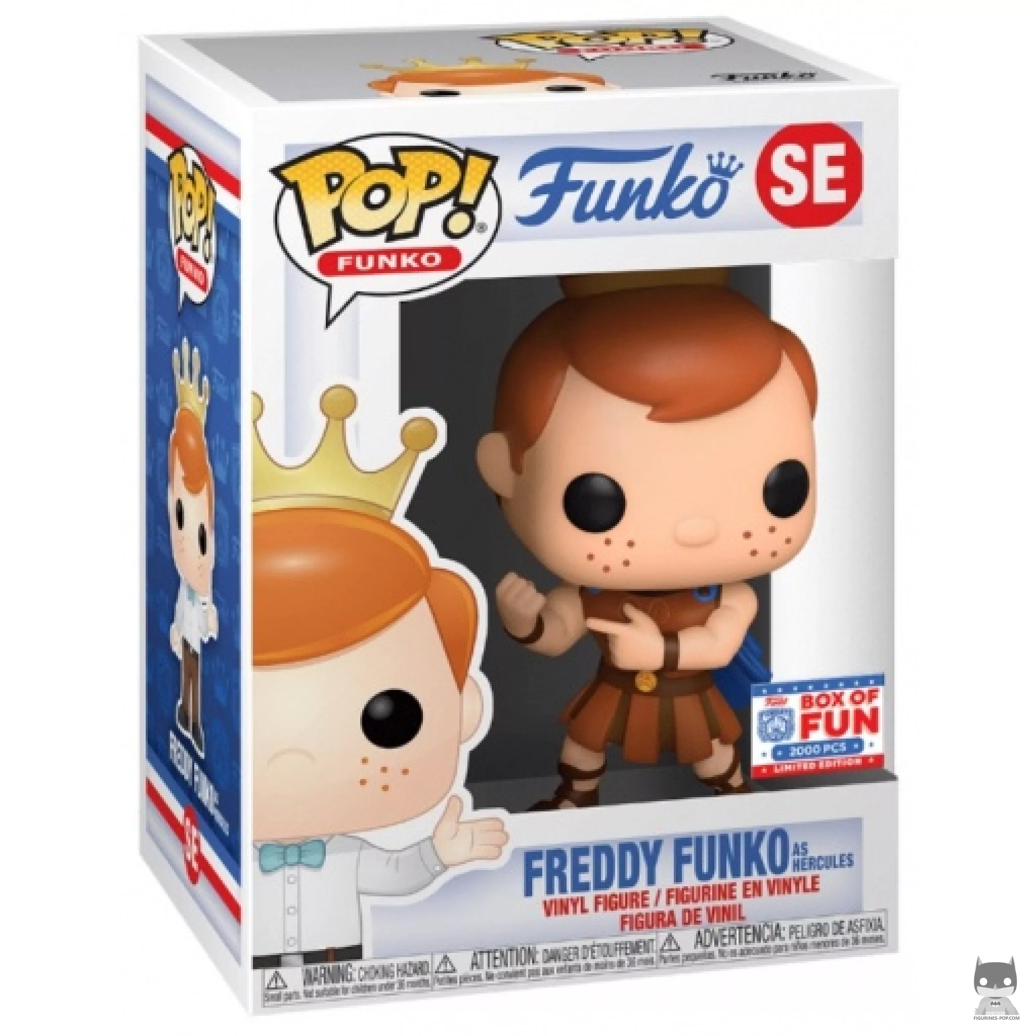Figura Funko Pop! Freddy Funko como Hércules en su caja