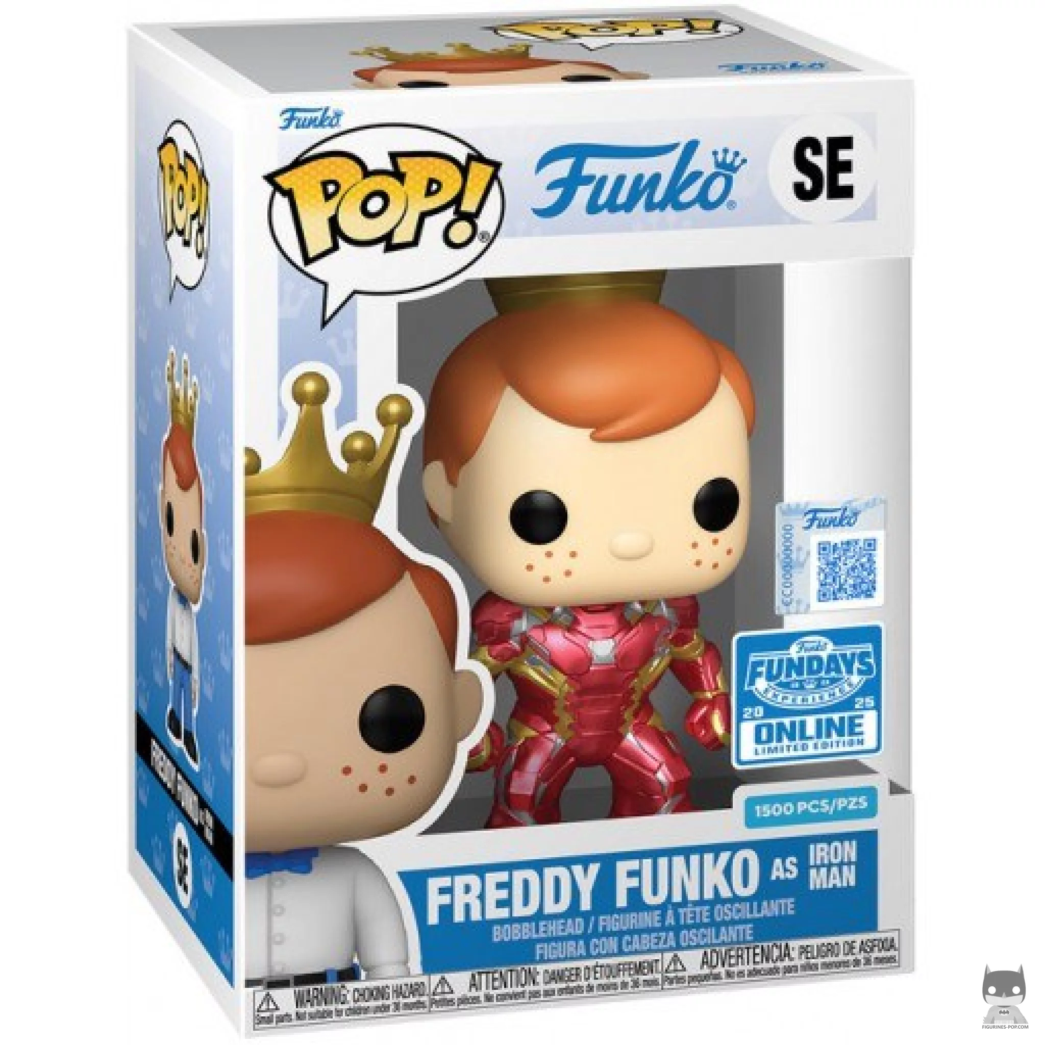 Figura Funko Pop! Freddy Funko como Iron Man en su caja