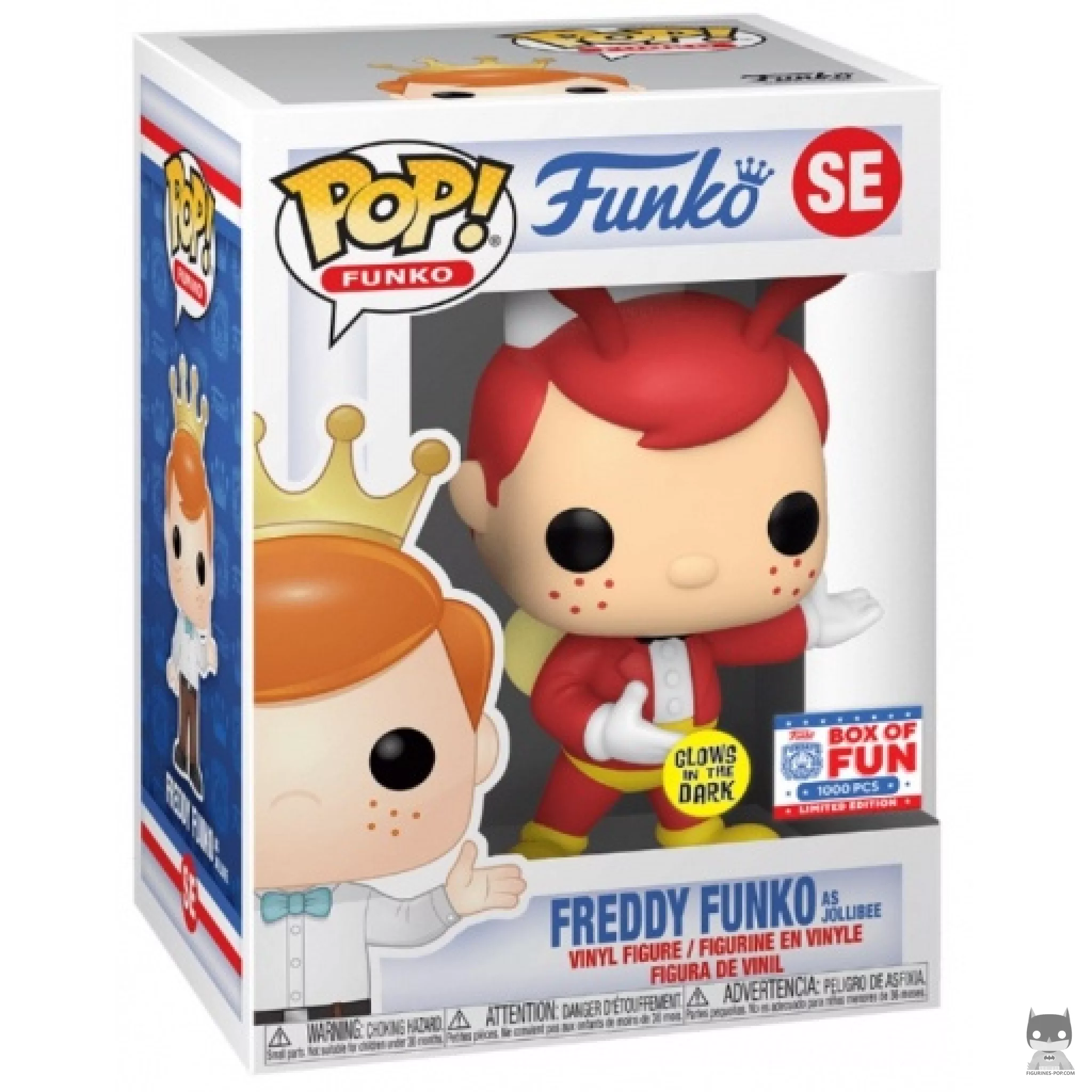Figura Funko Pop! Freddy Funko como Jollibee (Brilla en la oscuridad) en su caja