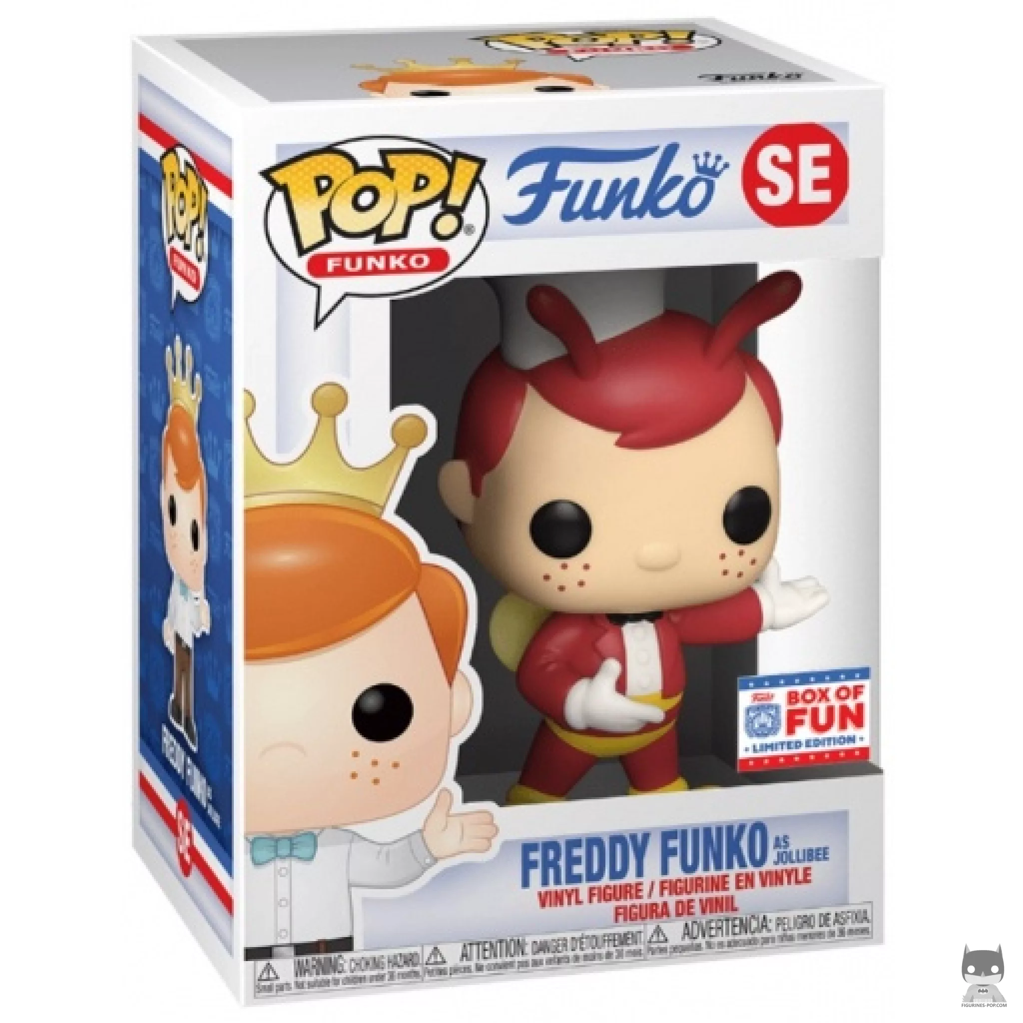 Figura Funko Pop! Freddy Funko como Jollibee en su caja