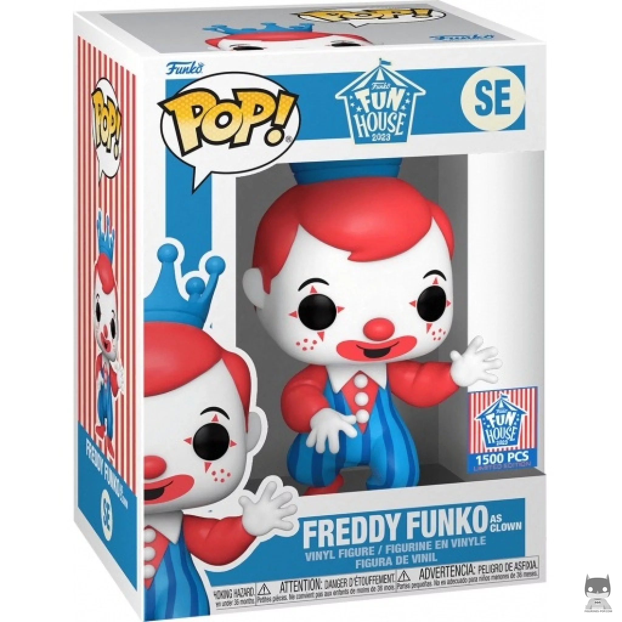 Figura Funko Pop! Freddy Funko como payaso en su caja