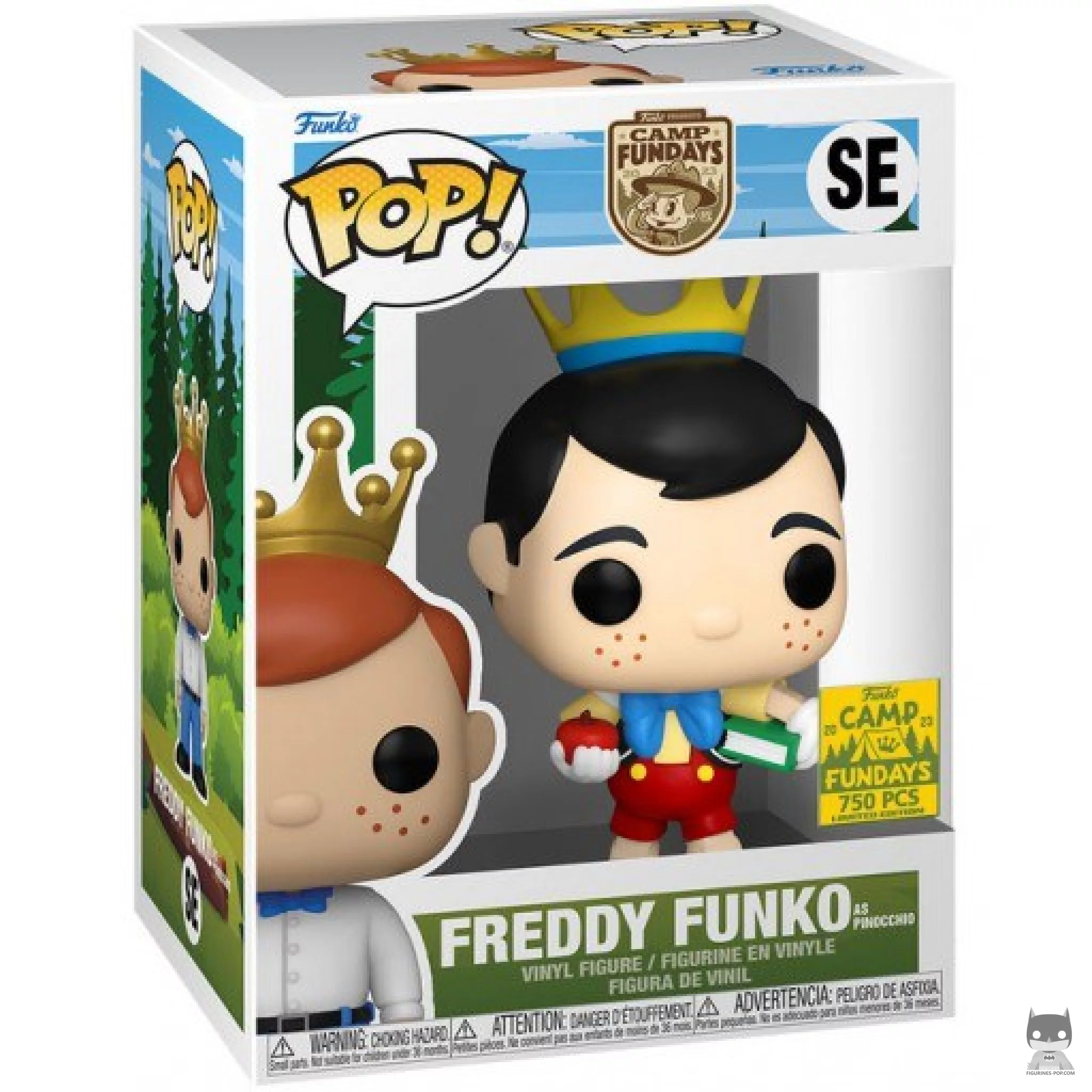 Figura Funko Pop! Freddy Funko como Pinocho en su caja