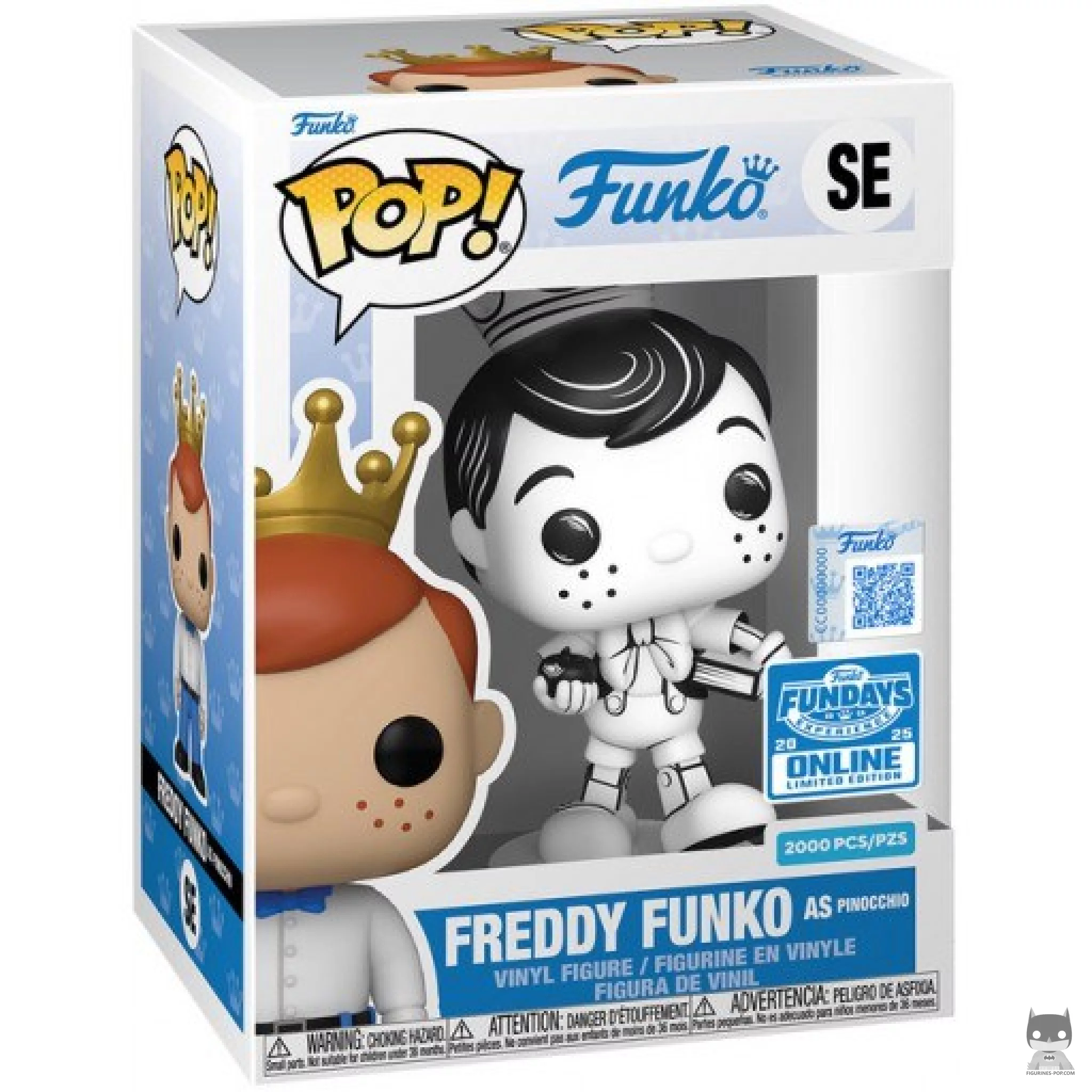 Figura Funko Pop! Freddy Funko como Pinocho (Sketched) en su caja