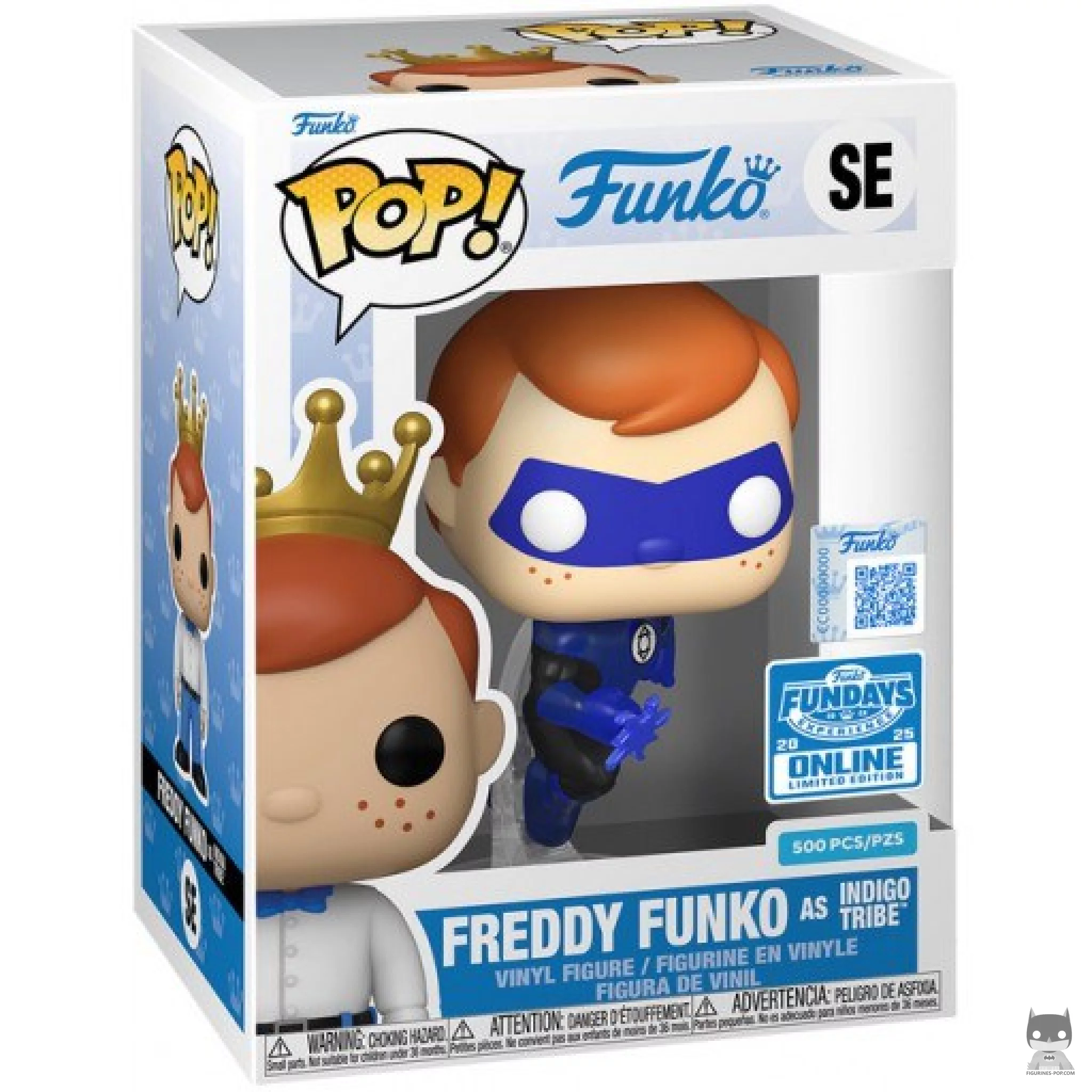 Figura Funko Pop! Freddy Funko como Tribu Índigo (Translúcido) en su caja