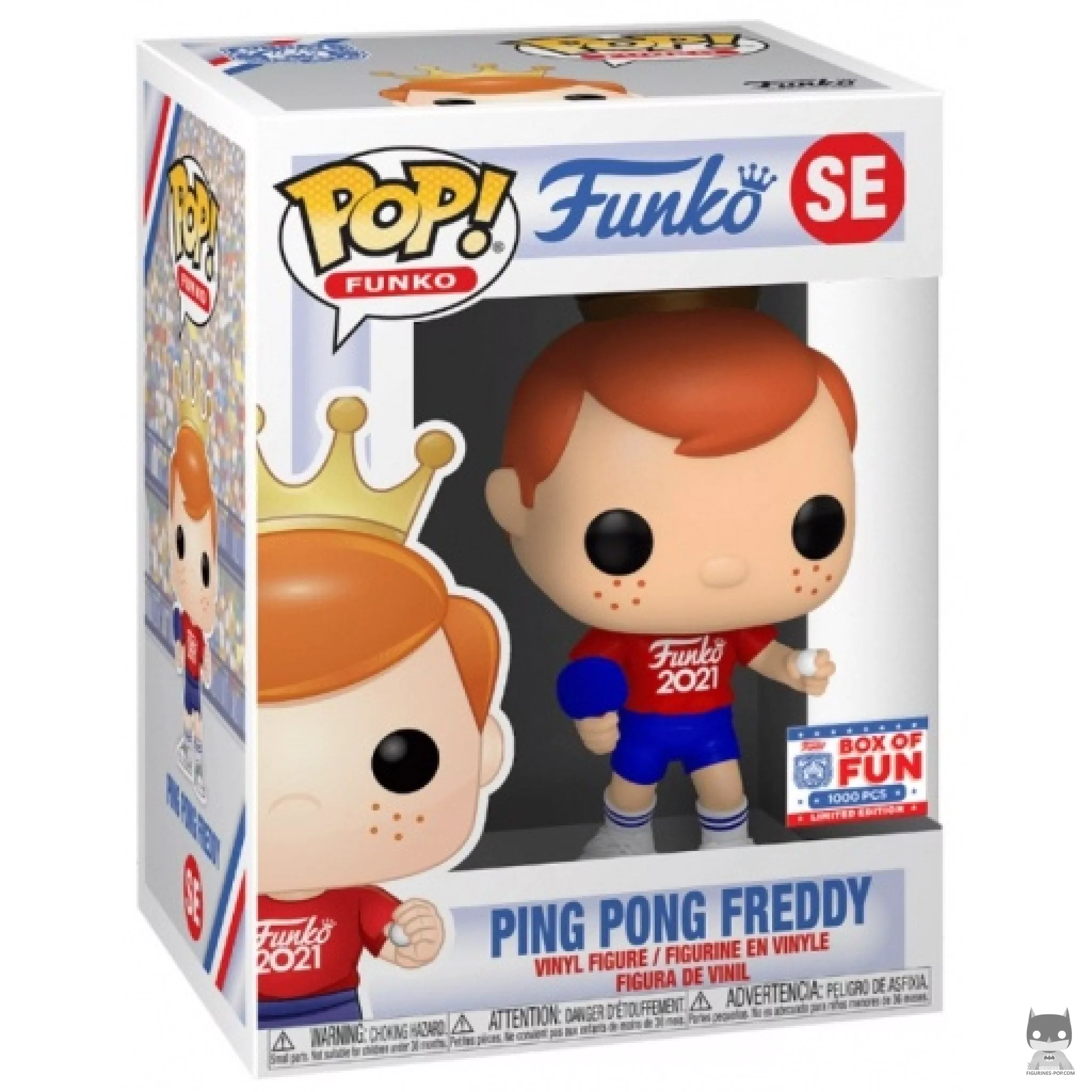 Figura Funko Pop! Freddy jugador de ping-pong en su caja