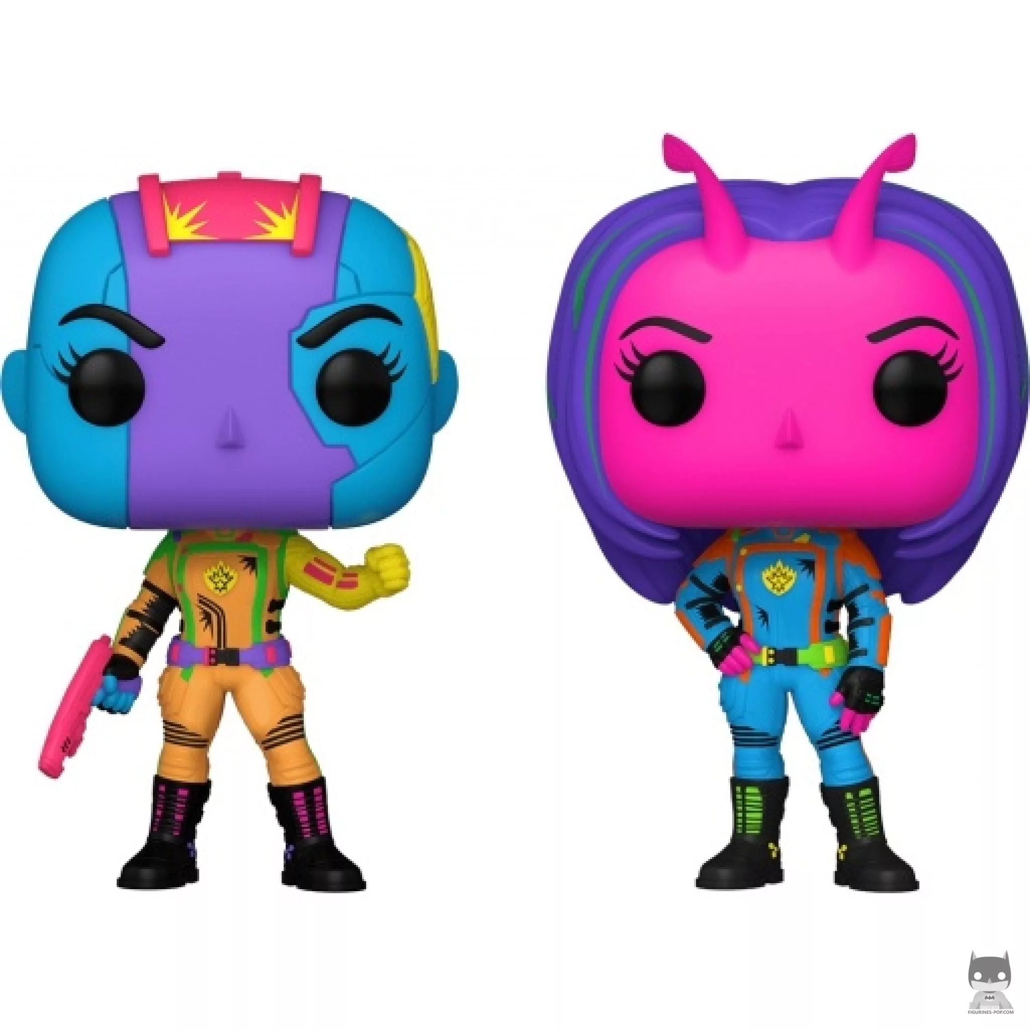 Figura Funko Pop! Nebula & Mantis (Luz negra) (Guardianes de la Galaxia Vol. 3)