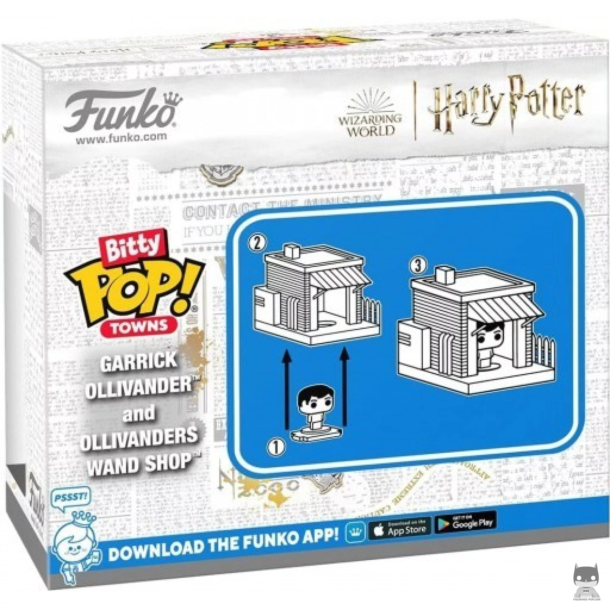 Figura Funko Pop! Garrick Ollivander y la tienda de varitas Ollivander (Harry Potter)