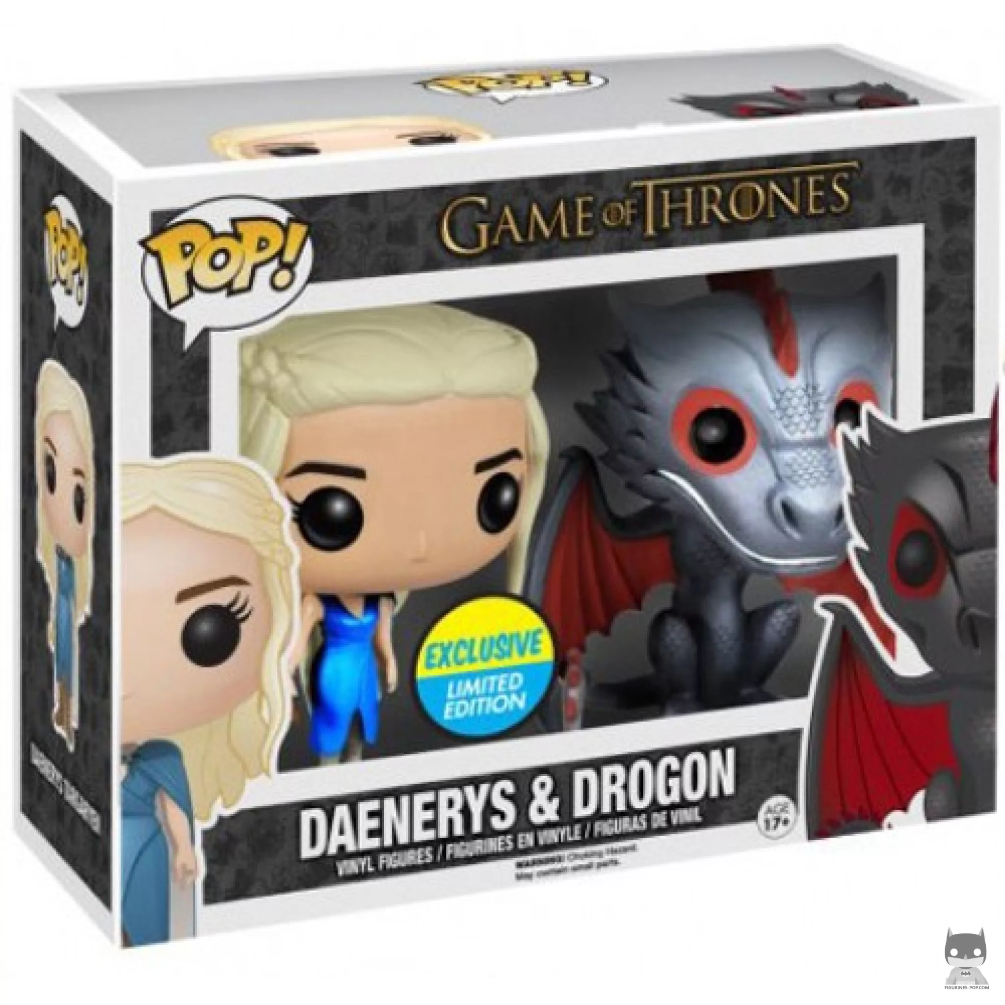 Figura Funko Pop! Daenerys & Drogon (Metalizado) en su caja