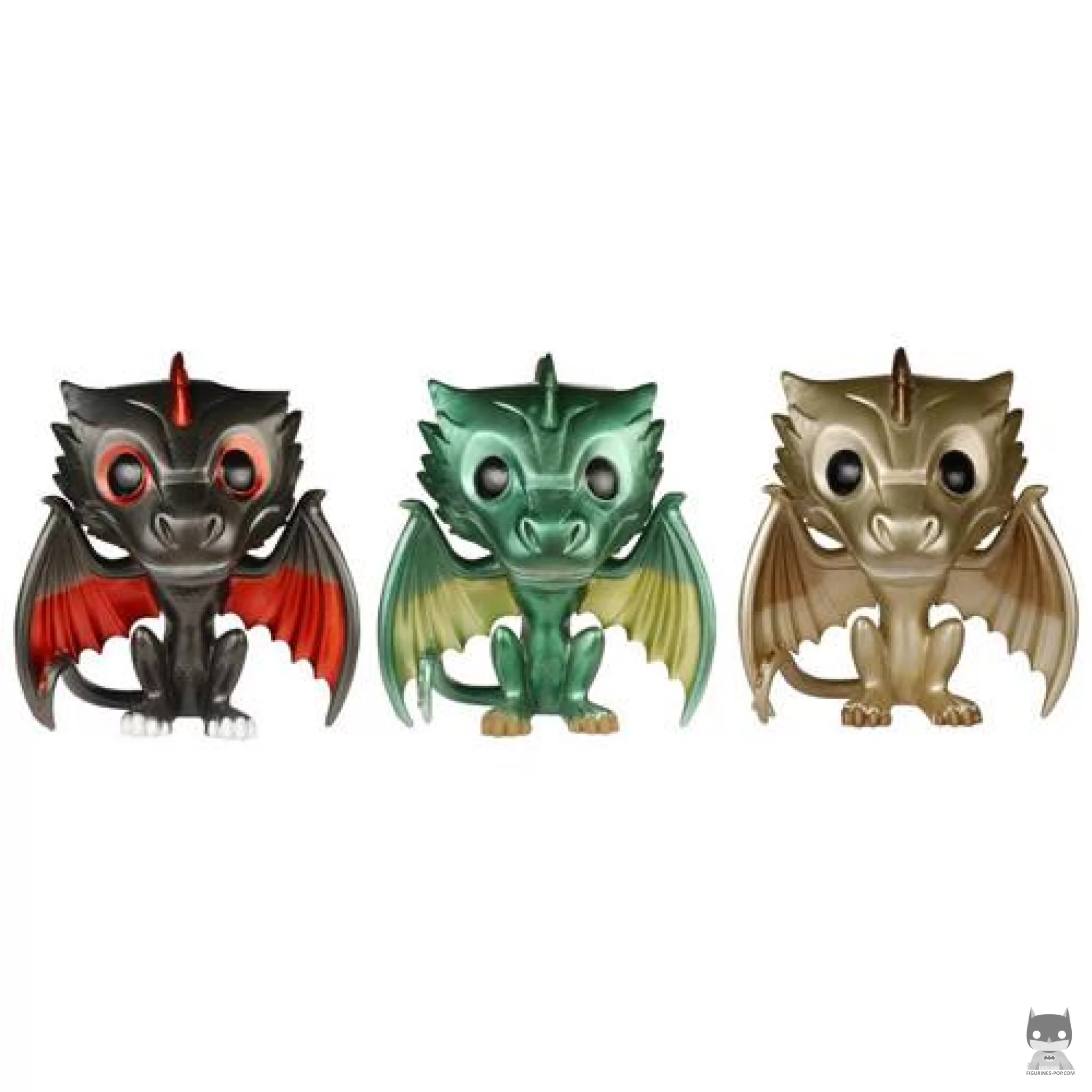 Figura Funko Pop! Drogon, Viserion & Rhaegal (Metalizado) (Juego de tronos)