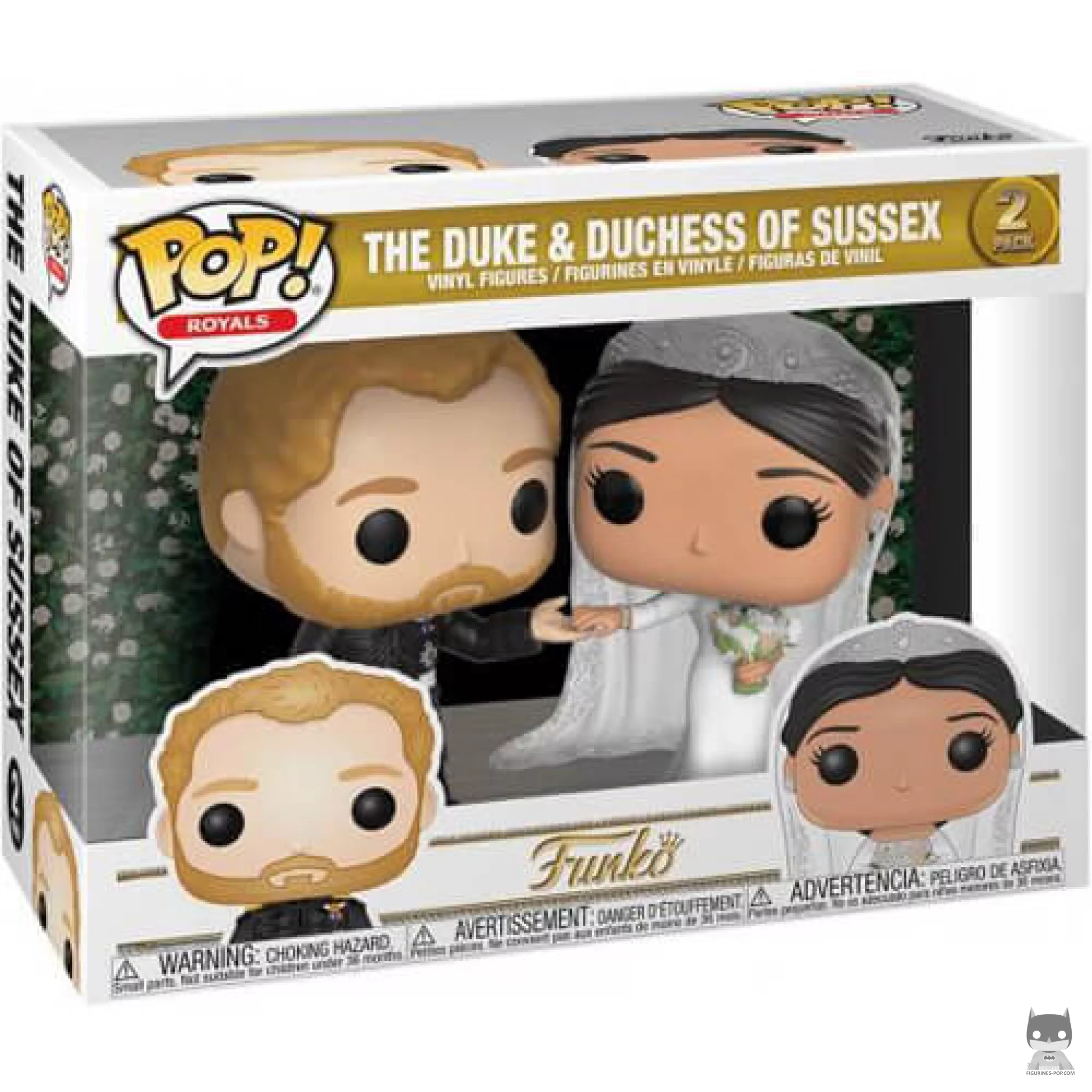 Figura Funko Pop! Los duques de Sussex en su caja