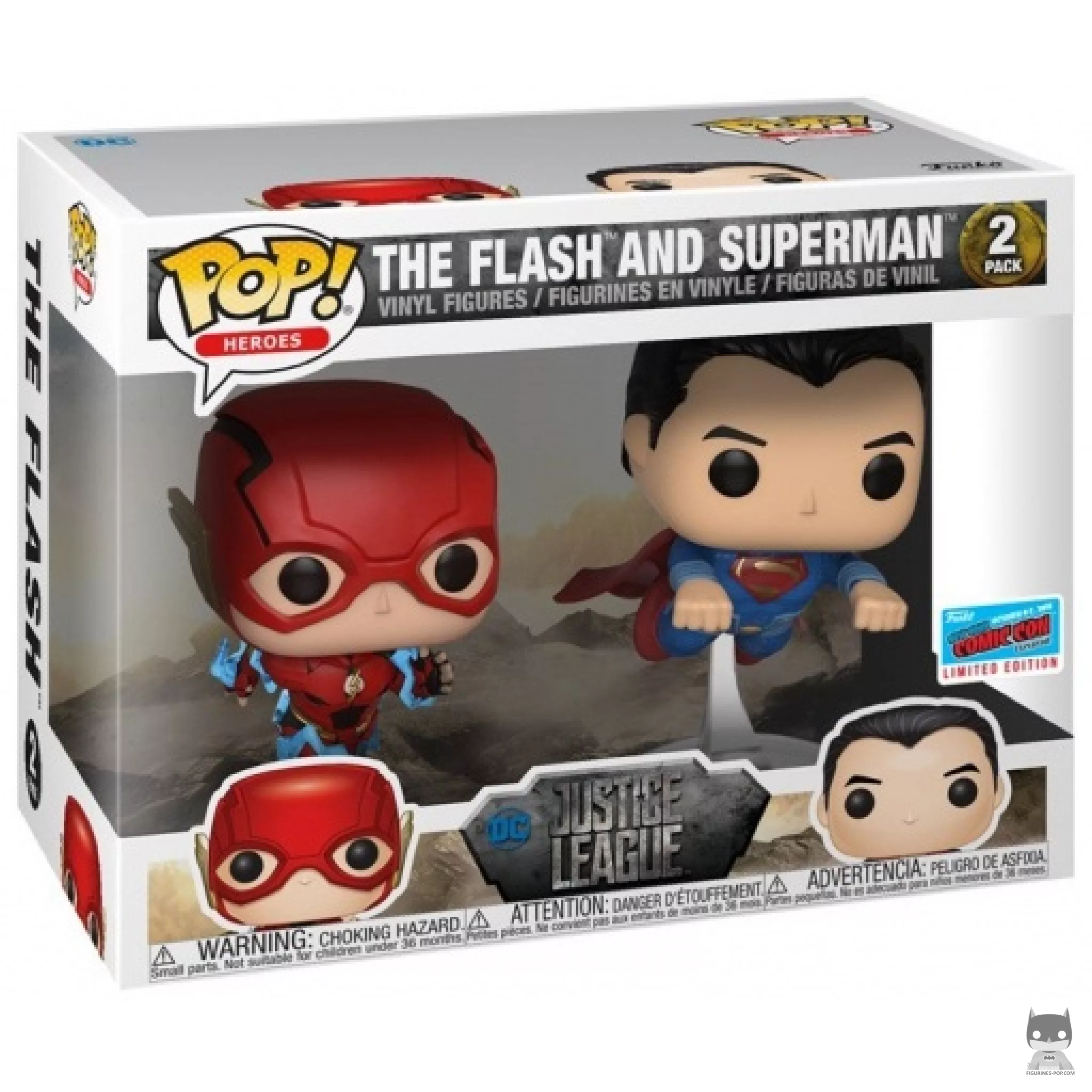 Figura Funko Pop! Flash & Superman compitiendo en su caja