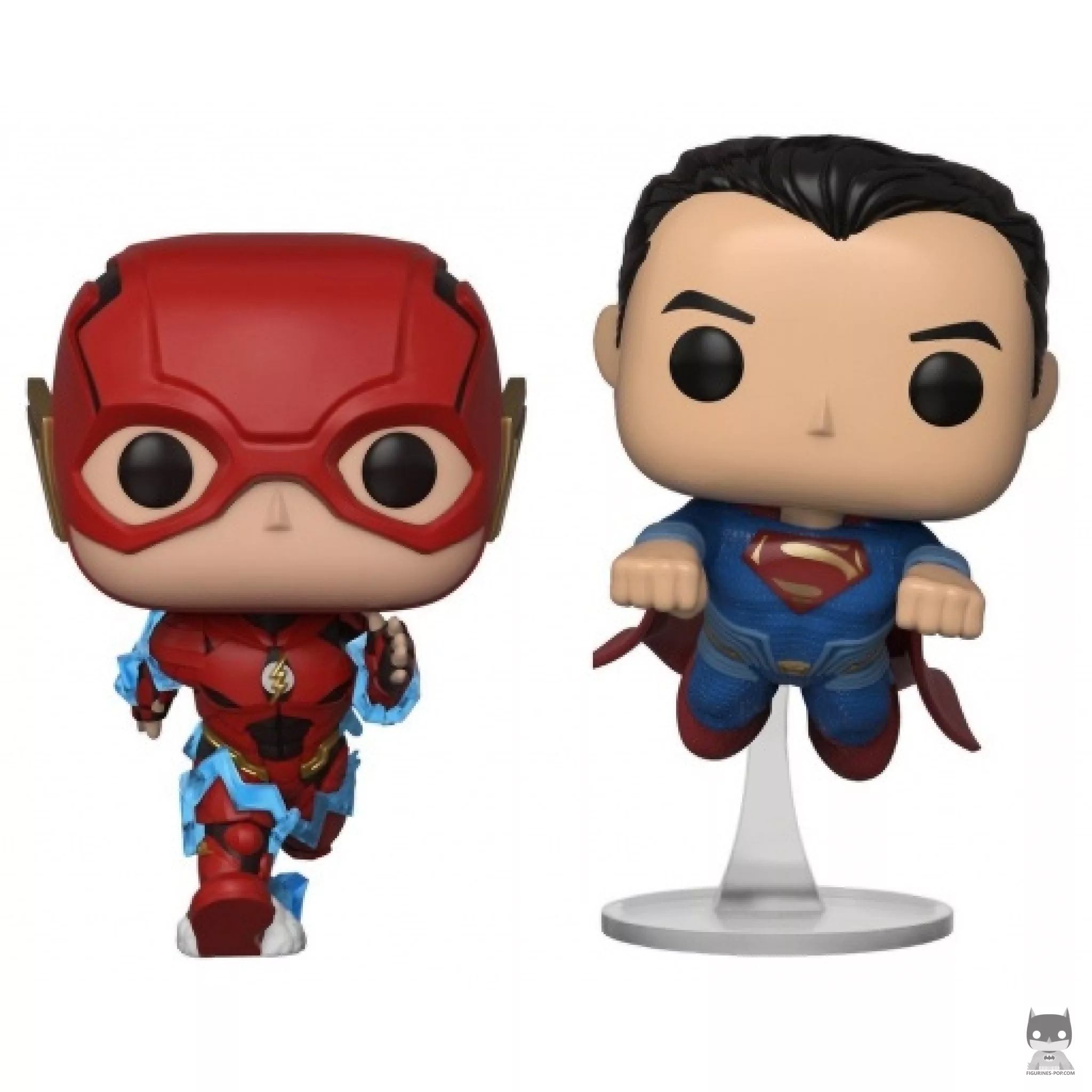 Figura Funko Pop! Flash & Superman compitiendo (Liga de la Justicia (película))