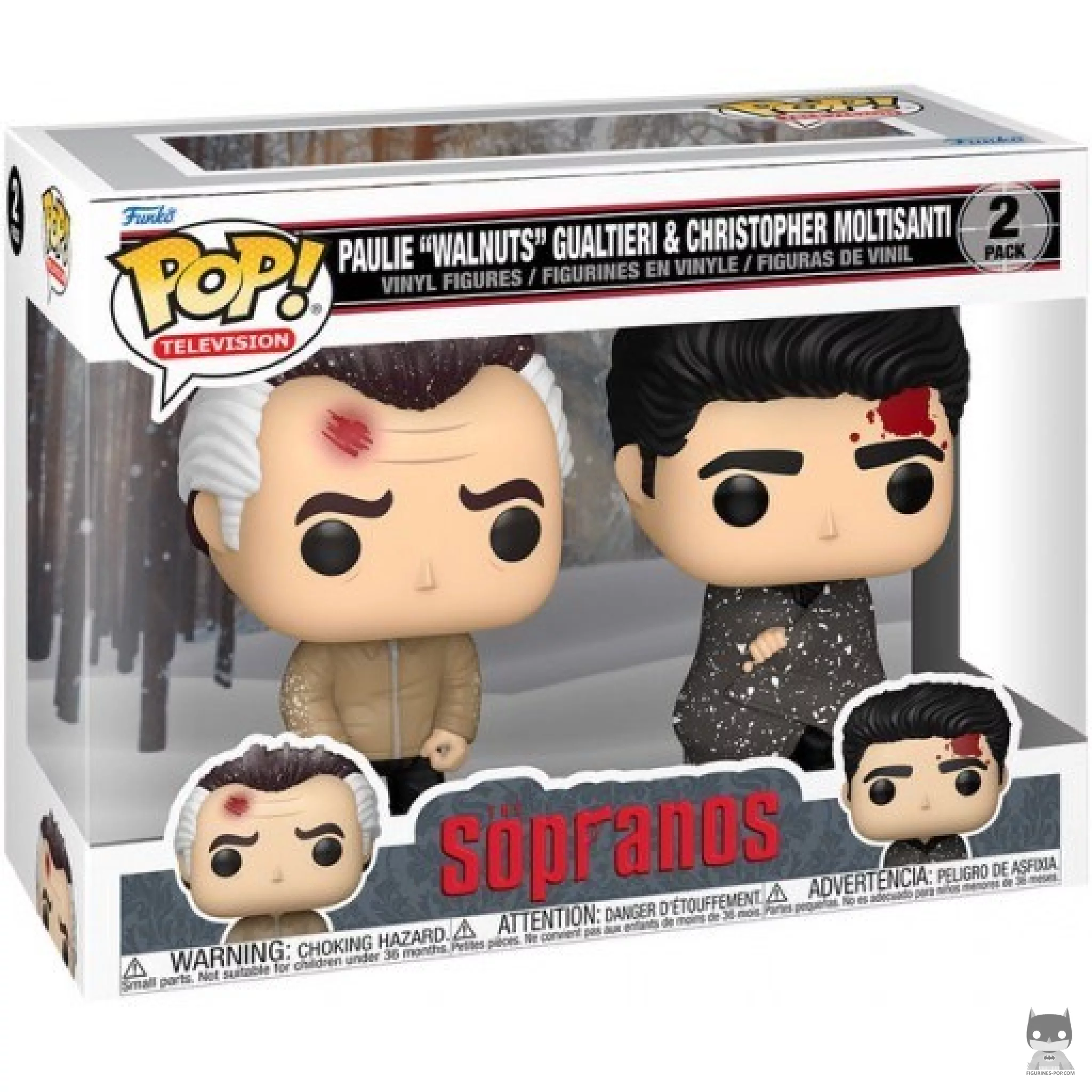 Figura Funko Pop! Paulie "Walnuts" Gualtieri & Christopher Moltisanti en su caja