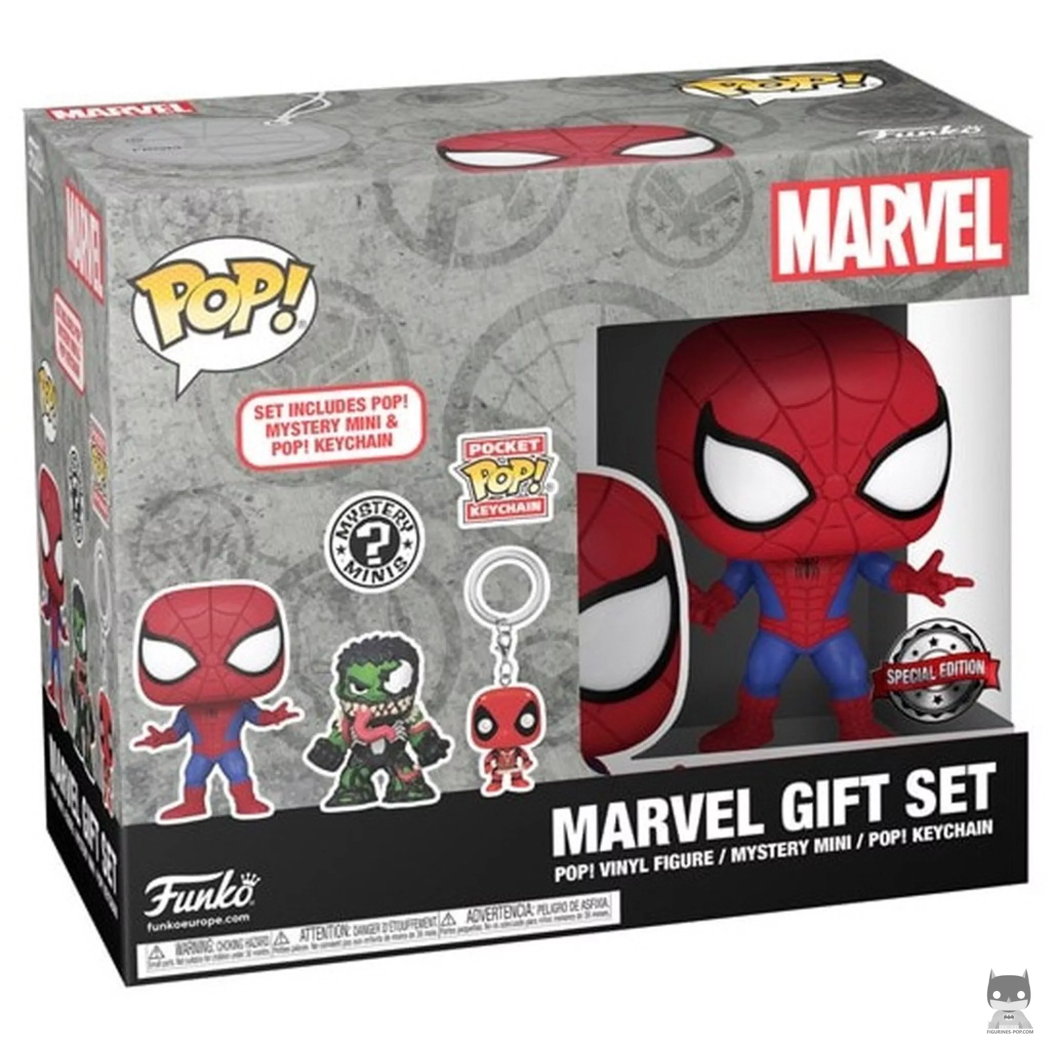 Figura Funko Pop! Set de regalo Marvel en su caja