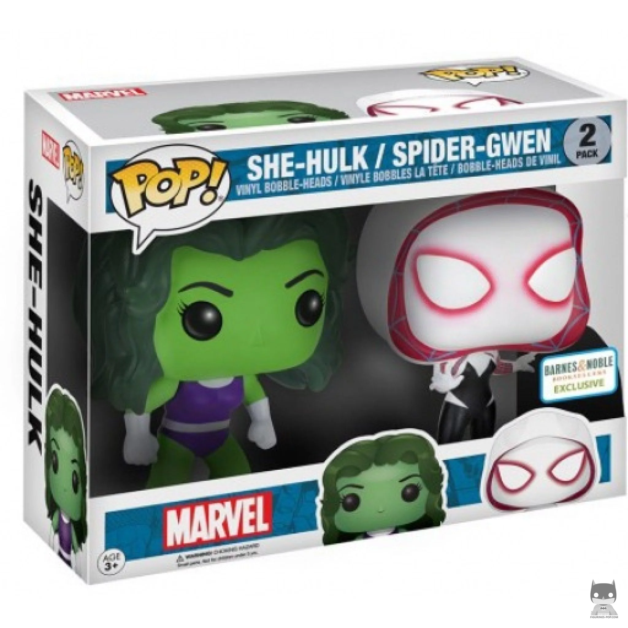 Figura Funko Pop! She-Hulk & Spider-Gwen en su caja