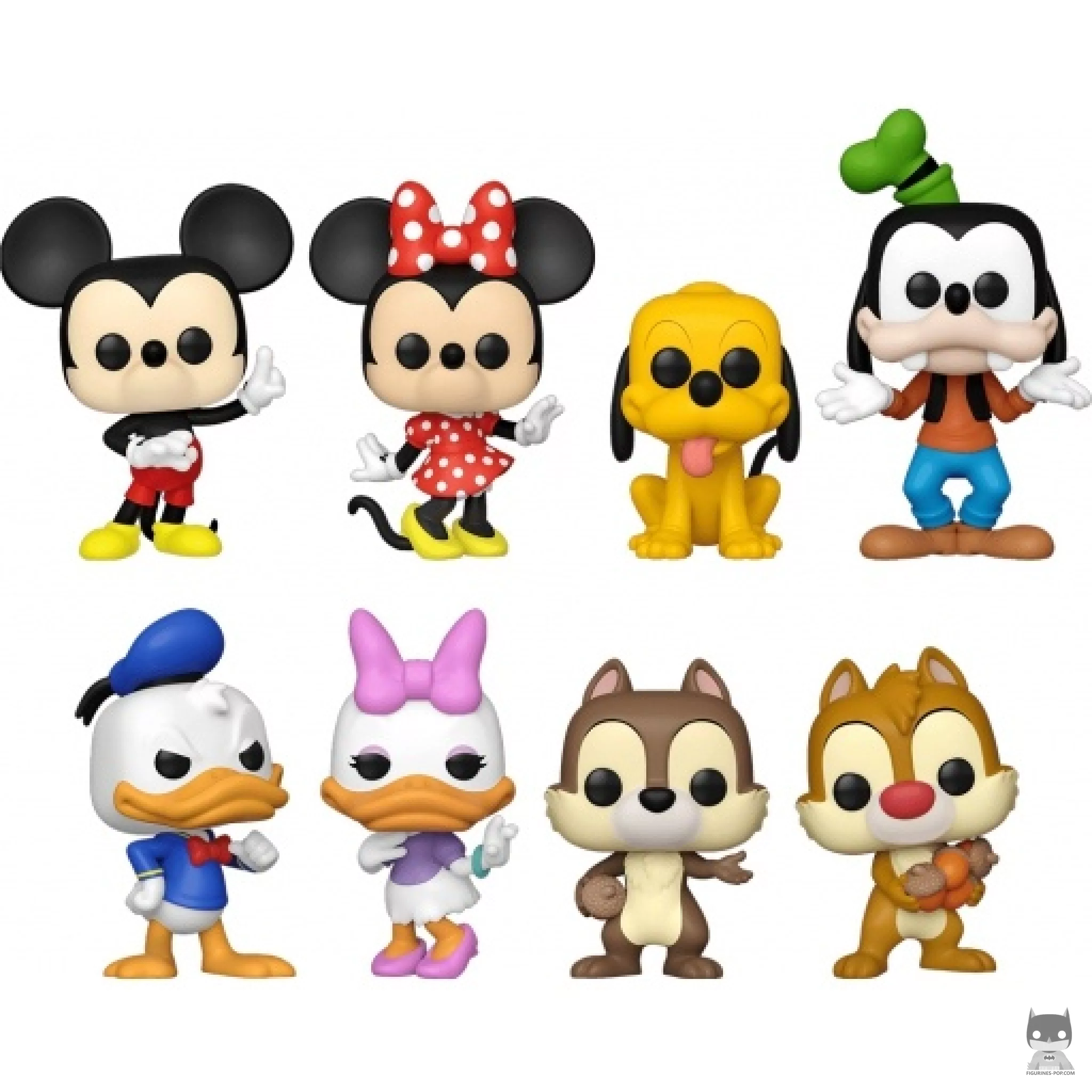 Figura Funko Pop! Mickey Mouse, Minnie Mouse, Pluto, Goofy, Pato Donald, Daisy & Chip y Chop (Mickey y sus amigos)