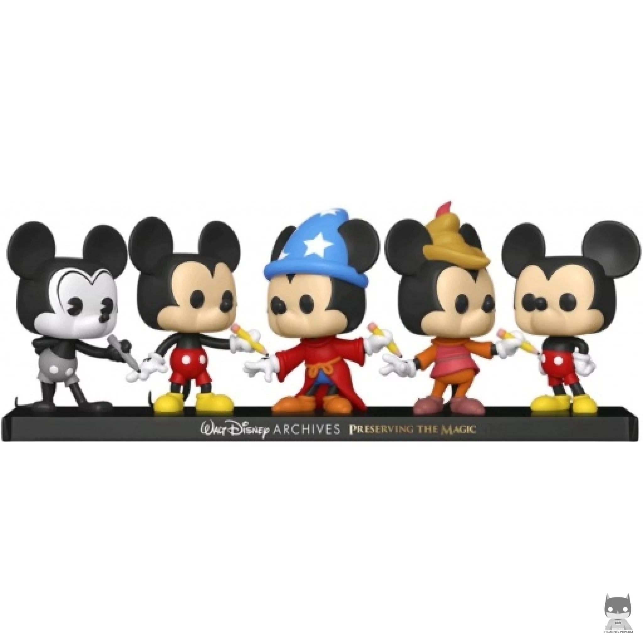 Figura Funko Pop! Mickey Plane Crazy, Mickey clásico, Mickey hechicero, Mickey y las judías mágicas & Mickey Mouse (Mickey y sus amigos)