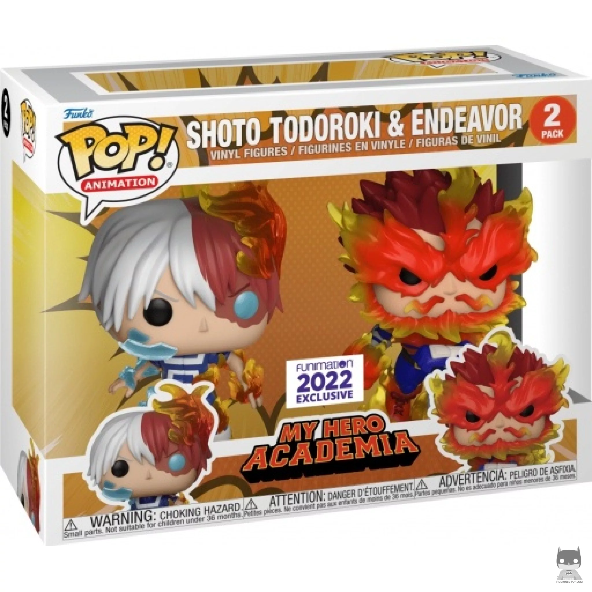 Figura Funko Pop! Shoto Todoroki & Endeavor en su caja