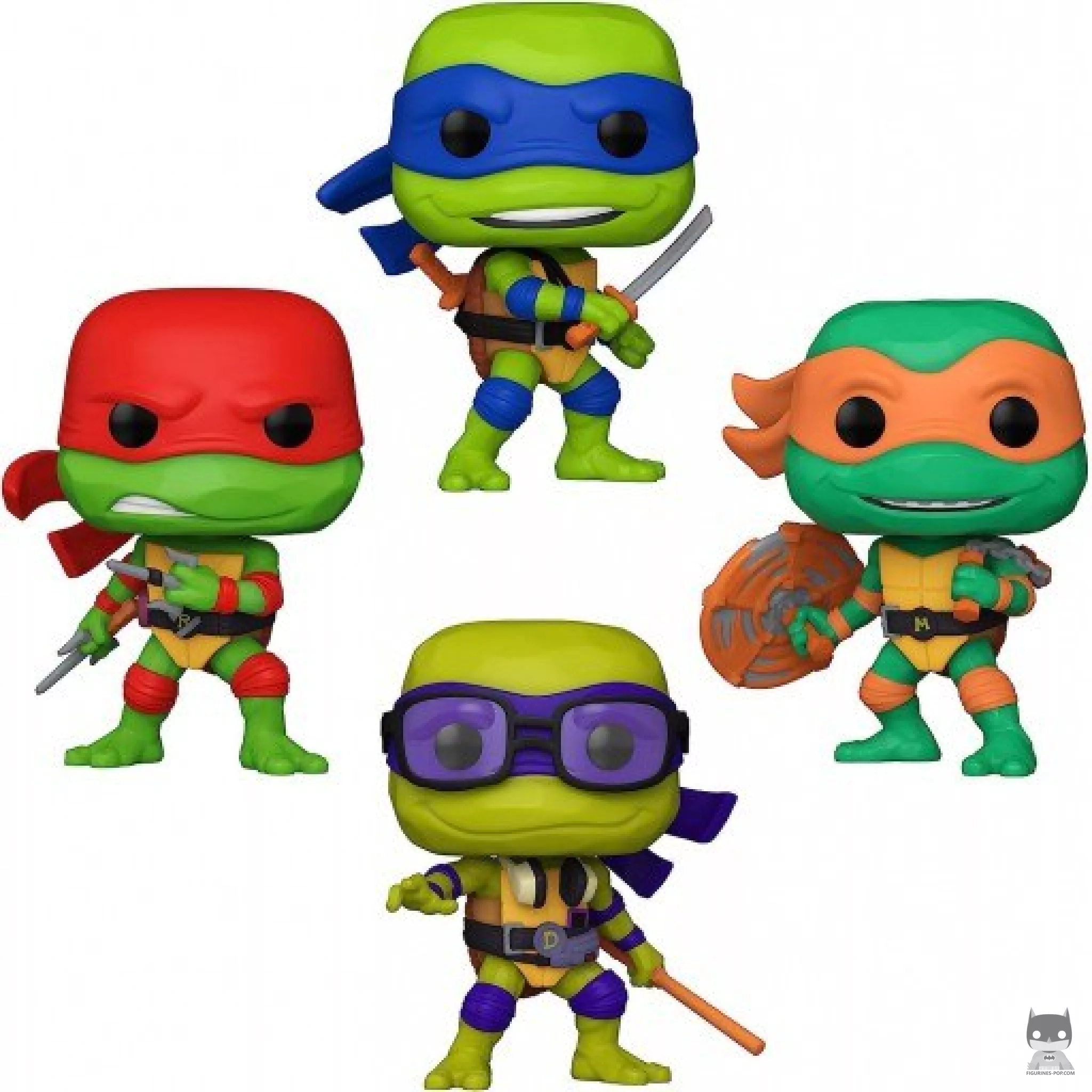 Figura Funko Pop! Leonardo, Donatello, Michelangelo & Raphael (Brilla en la oscuridad) (Ninja Turtles: Caos mutante)