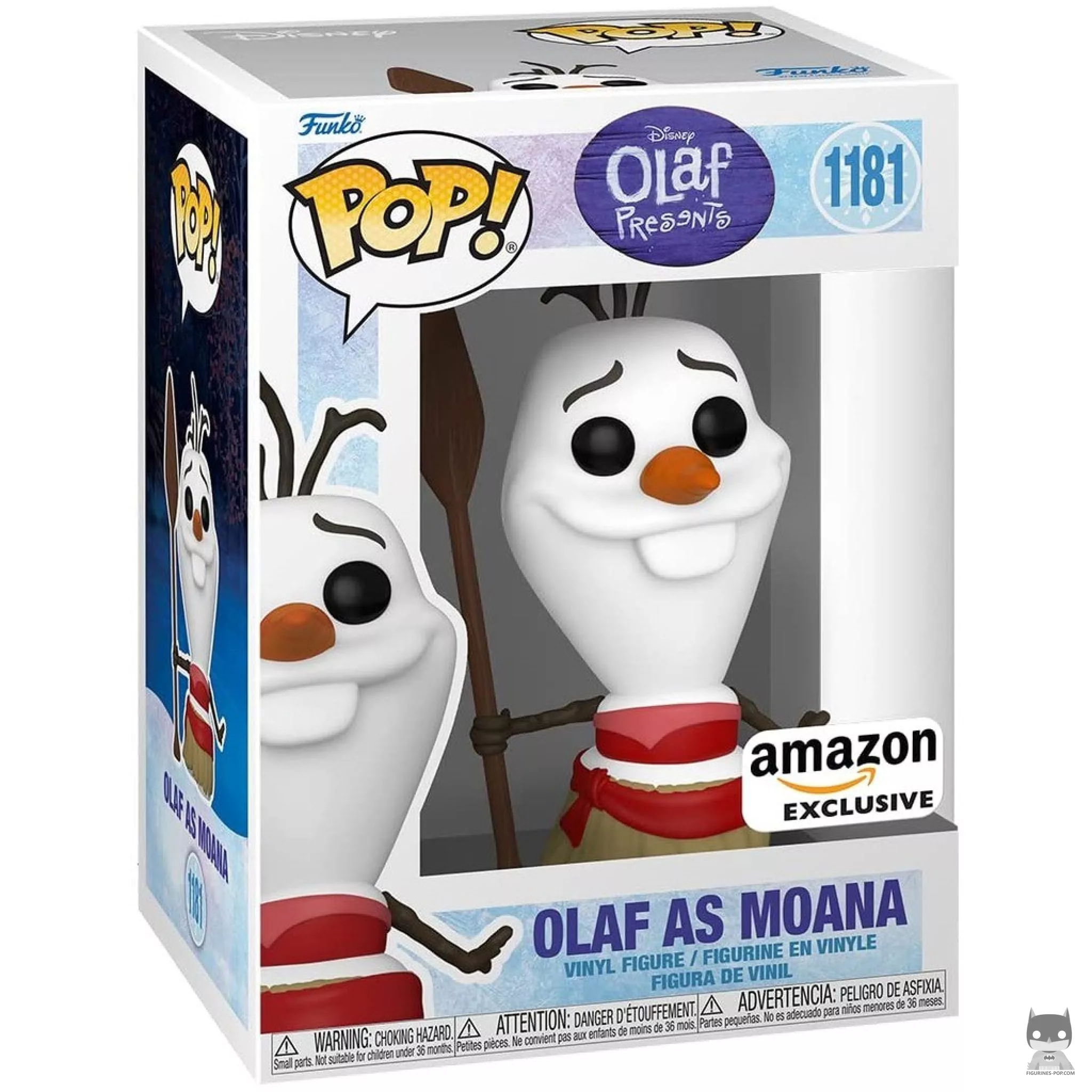 Figura Funko Pop! Olaf como Vaiana en su caja