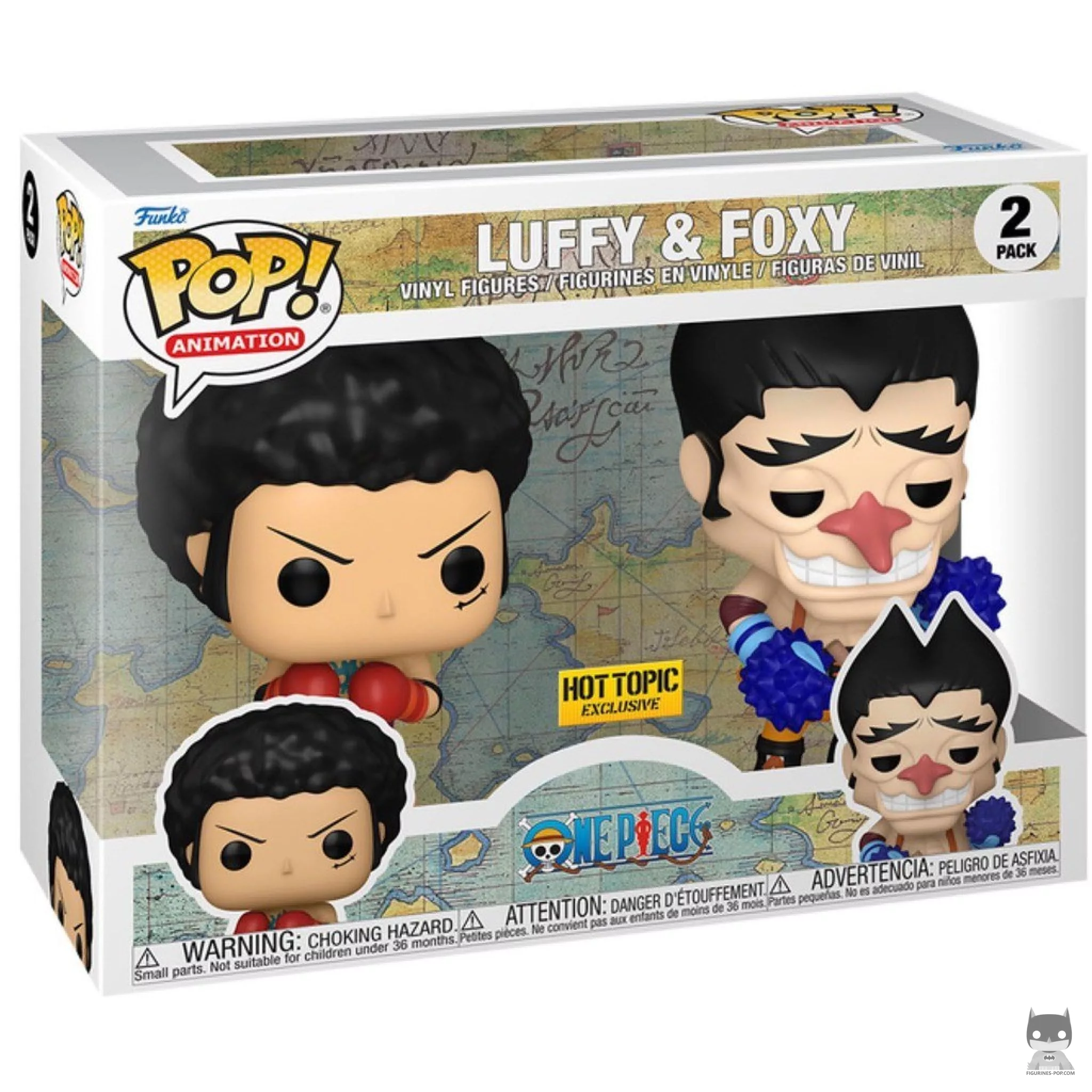 Figura Funko Pop! Luffy & Foxy en su caja