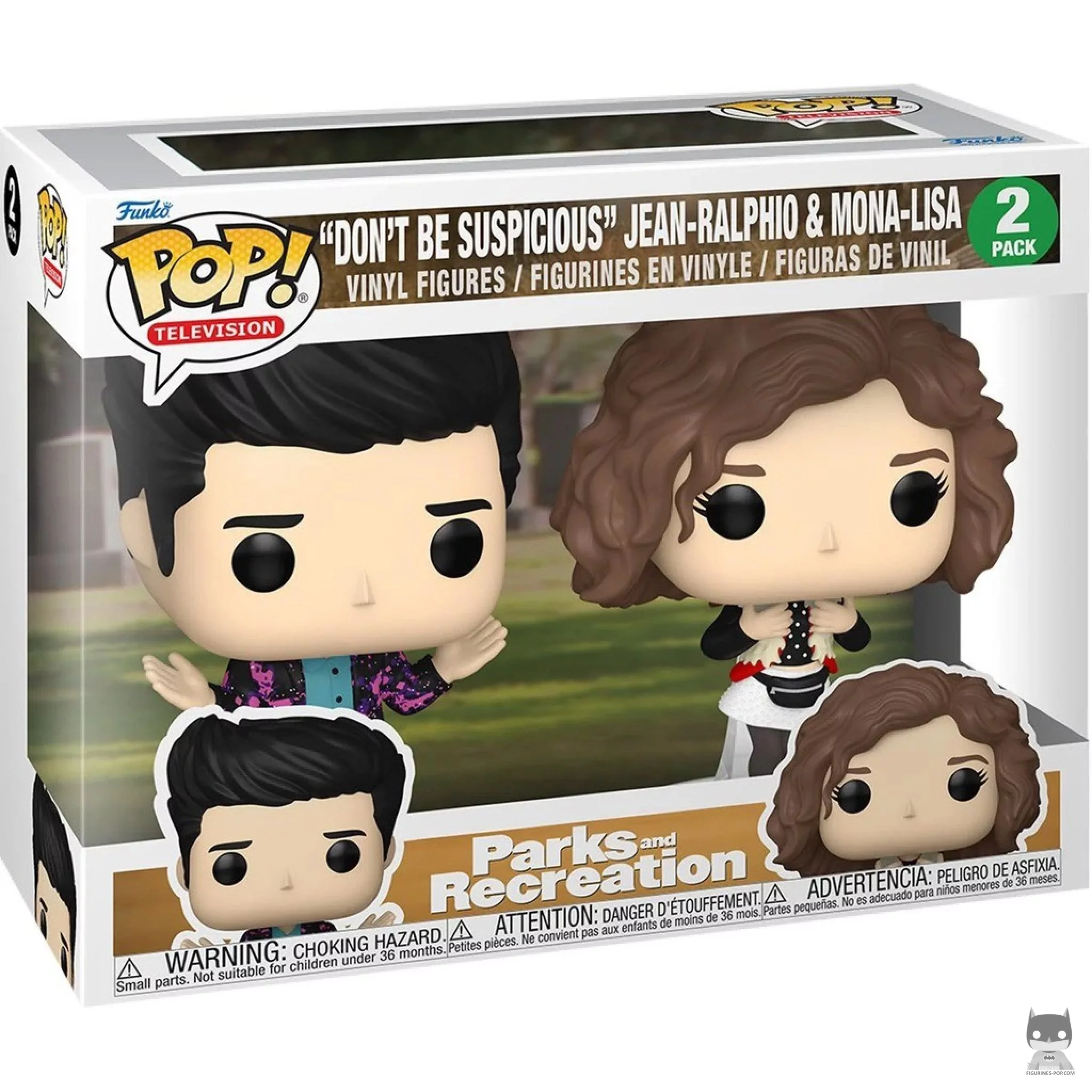 Figura Funko Pop! "No seas sospechoso" Jean-Ralphio & Mona-Lisa en su caja