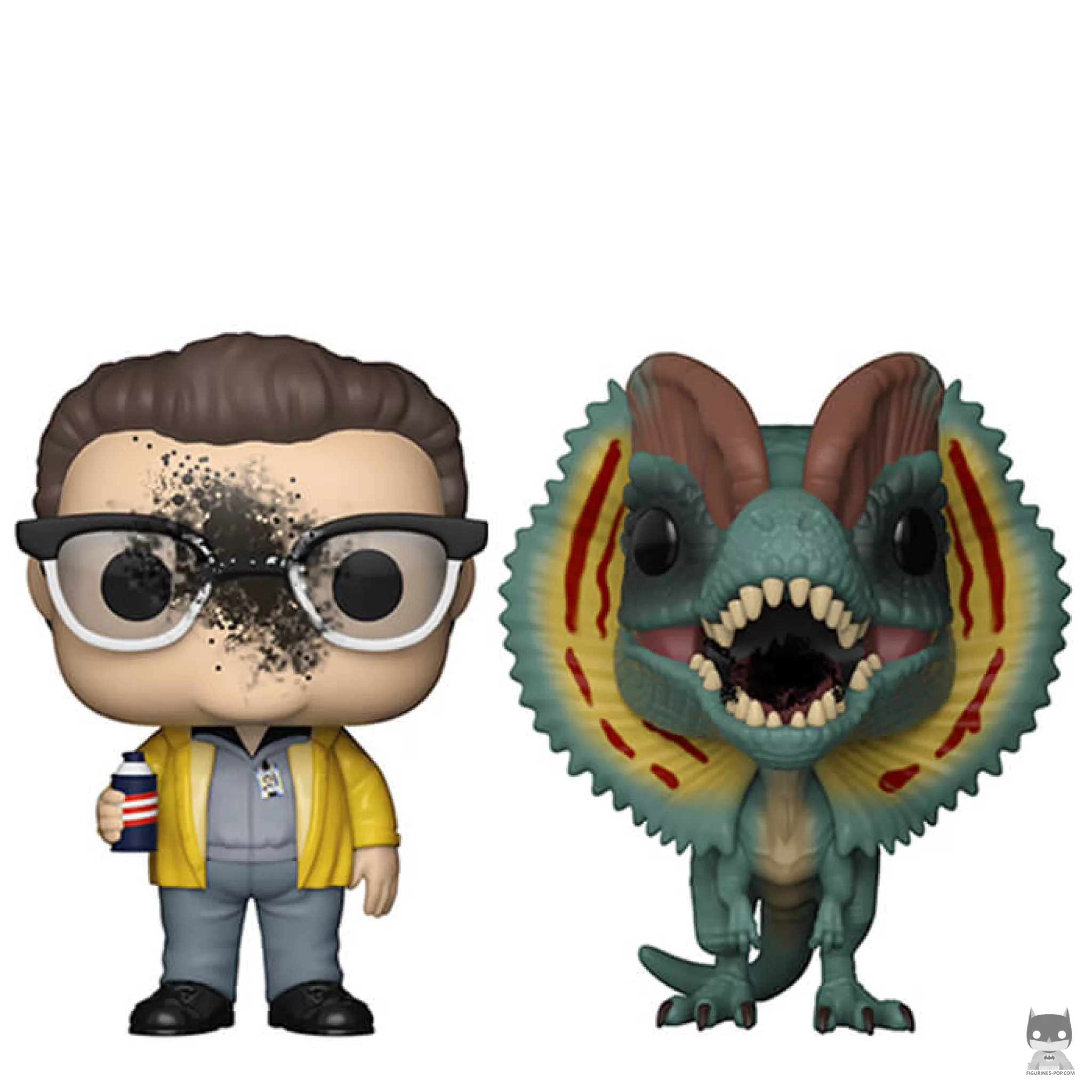 Figura Funko Pop! Dennis Nedry & Dilophosaurus (Parque Jurásico)
