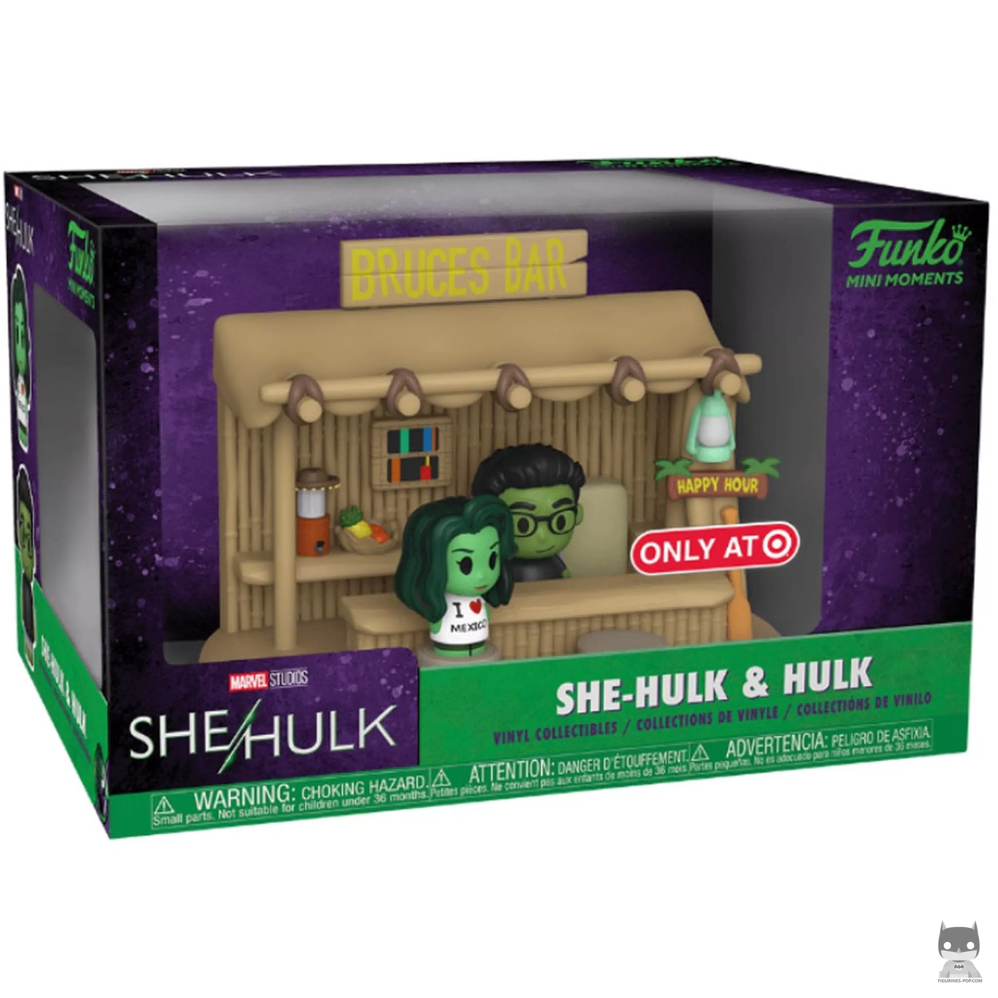 Figura Funko Pop! She-Hulk y Hulk - Bar de Bruce en su caja