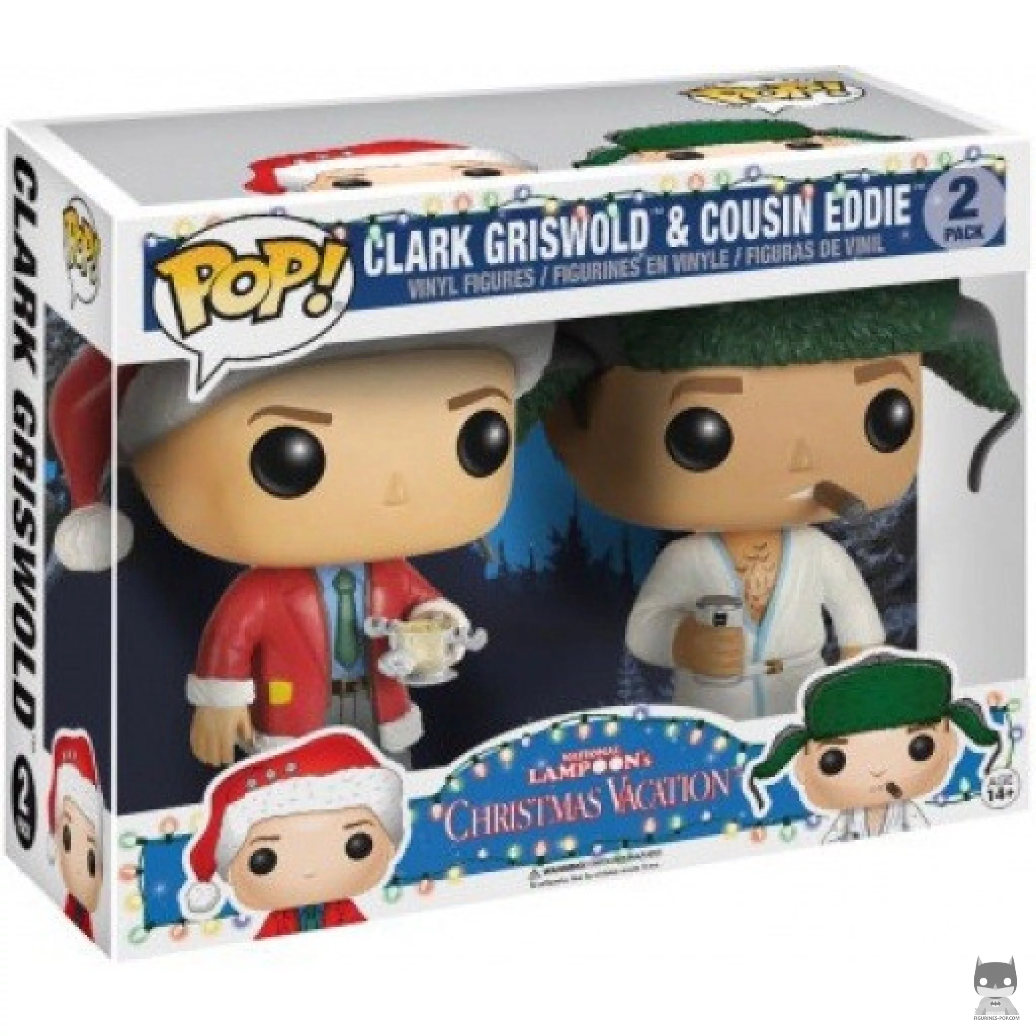 Figura Funko Pop! Clark Griswold & el primo Eddie en su caja
