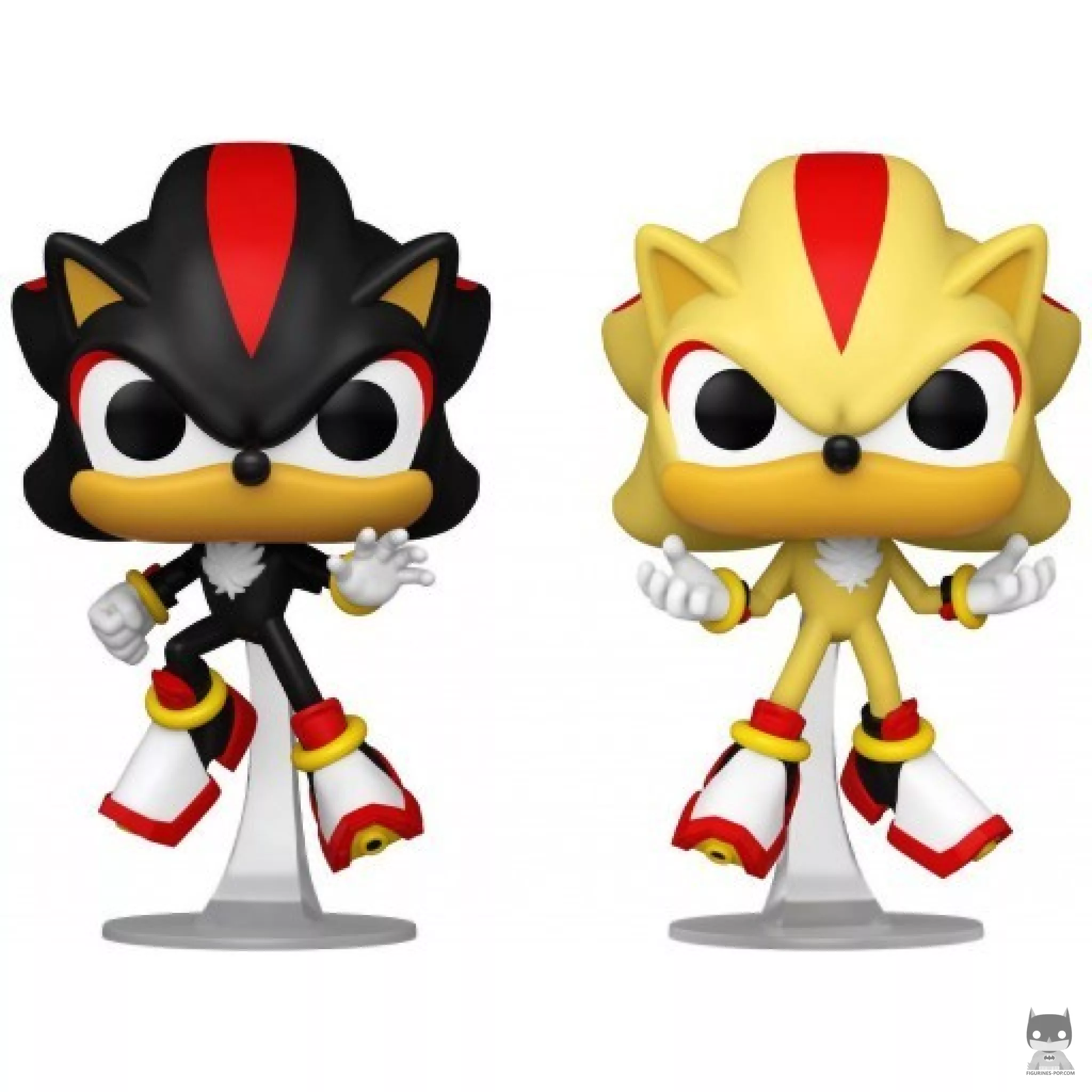Figura Funko Pop! Shadow & Super Shadow (Brilla en la oscuridad) (Sonic The Hedgehog)
