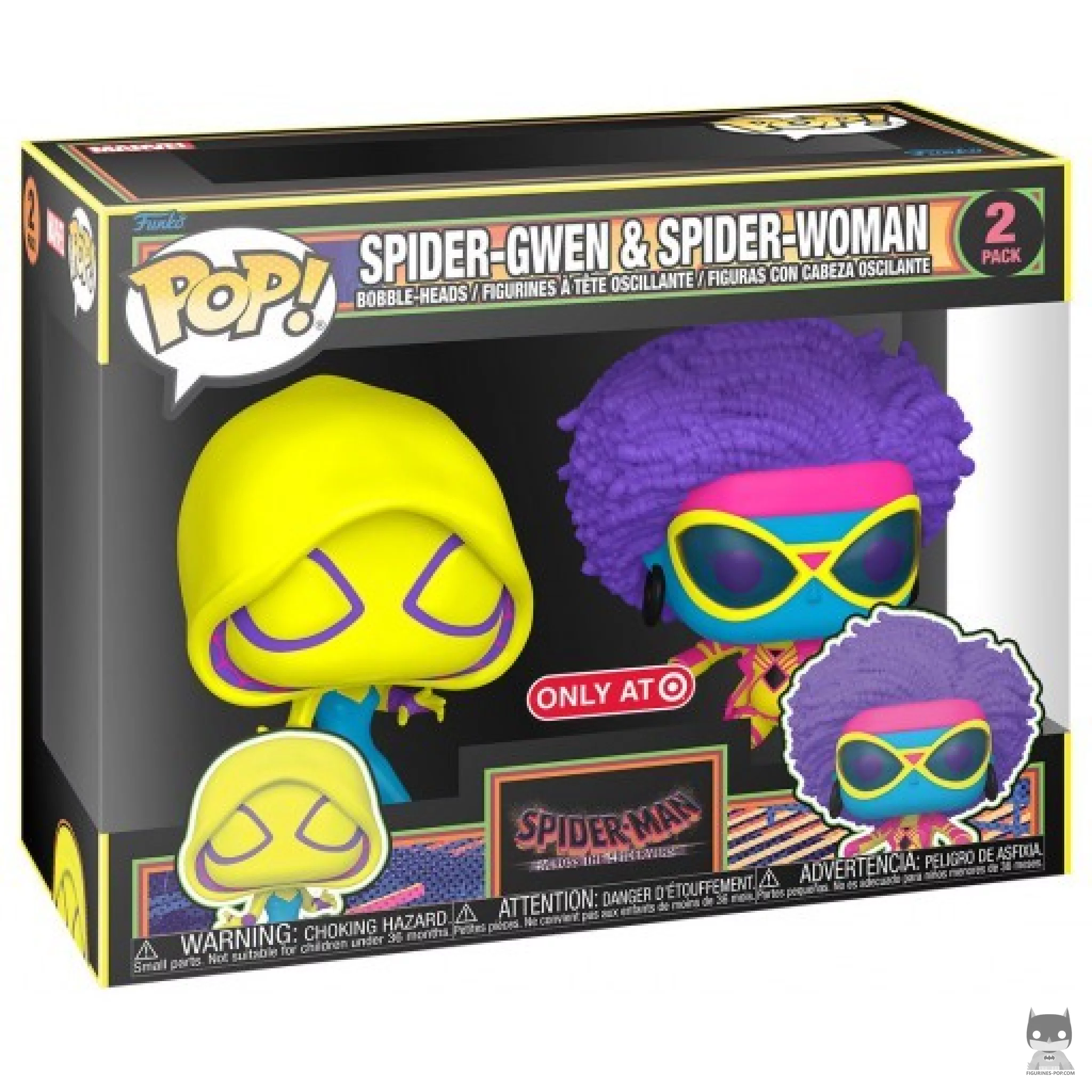 Figura Funko Pop! Spider-Gwen & Spider-Woman en su caja