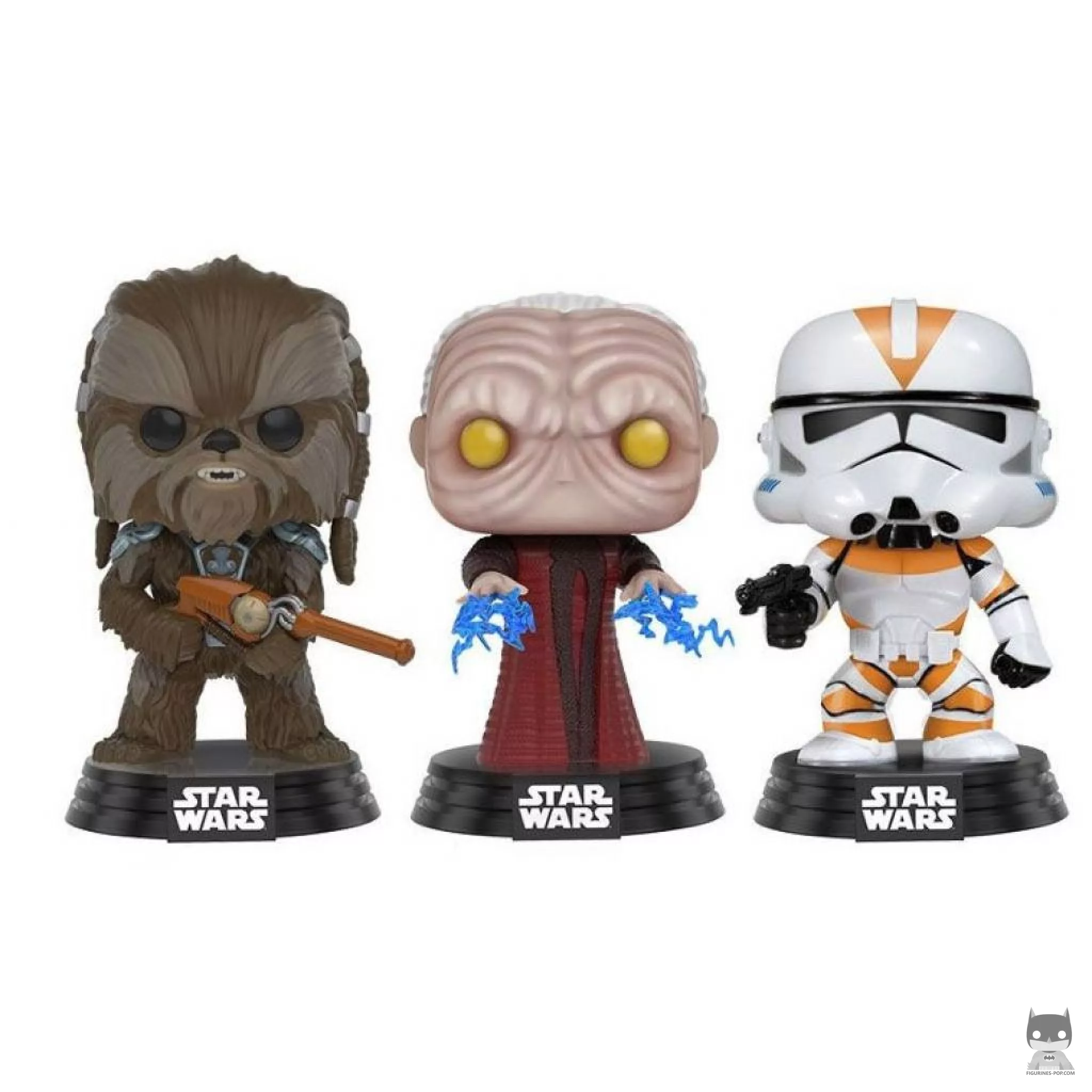 Figura Funko Pop! Tarfful, Emperador sin capucha & Clone Trooper de Utapau (Star Wars: Episodio III, La venganza de los Sith)