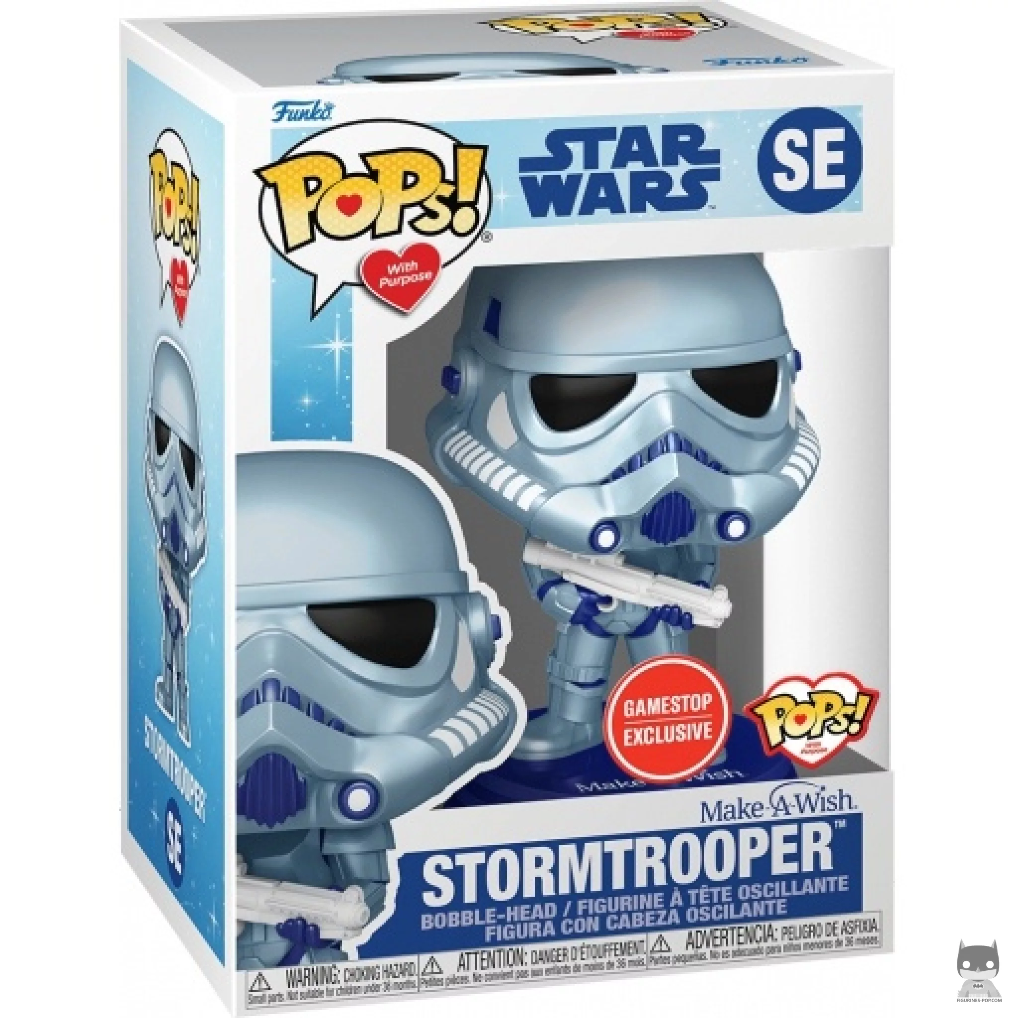 Figura Funko Pop! Stormtrooper (Metalizado) en su caja