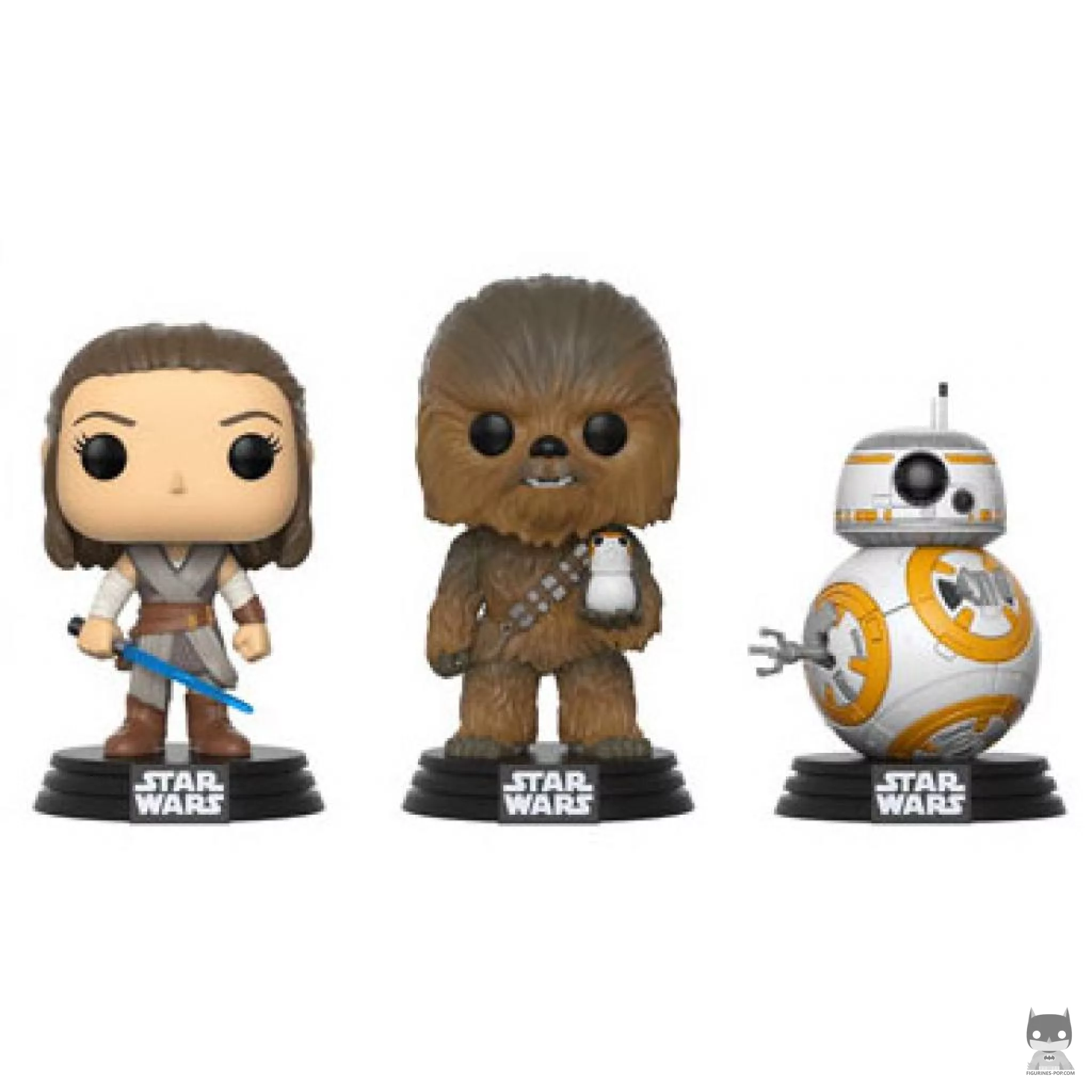 Figura Funko Pop! Los buenos (Rey, Chewbacca & BB-8) (Star Wars: Episodio VIII, Los últimos Jedi)