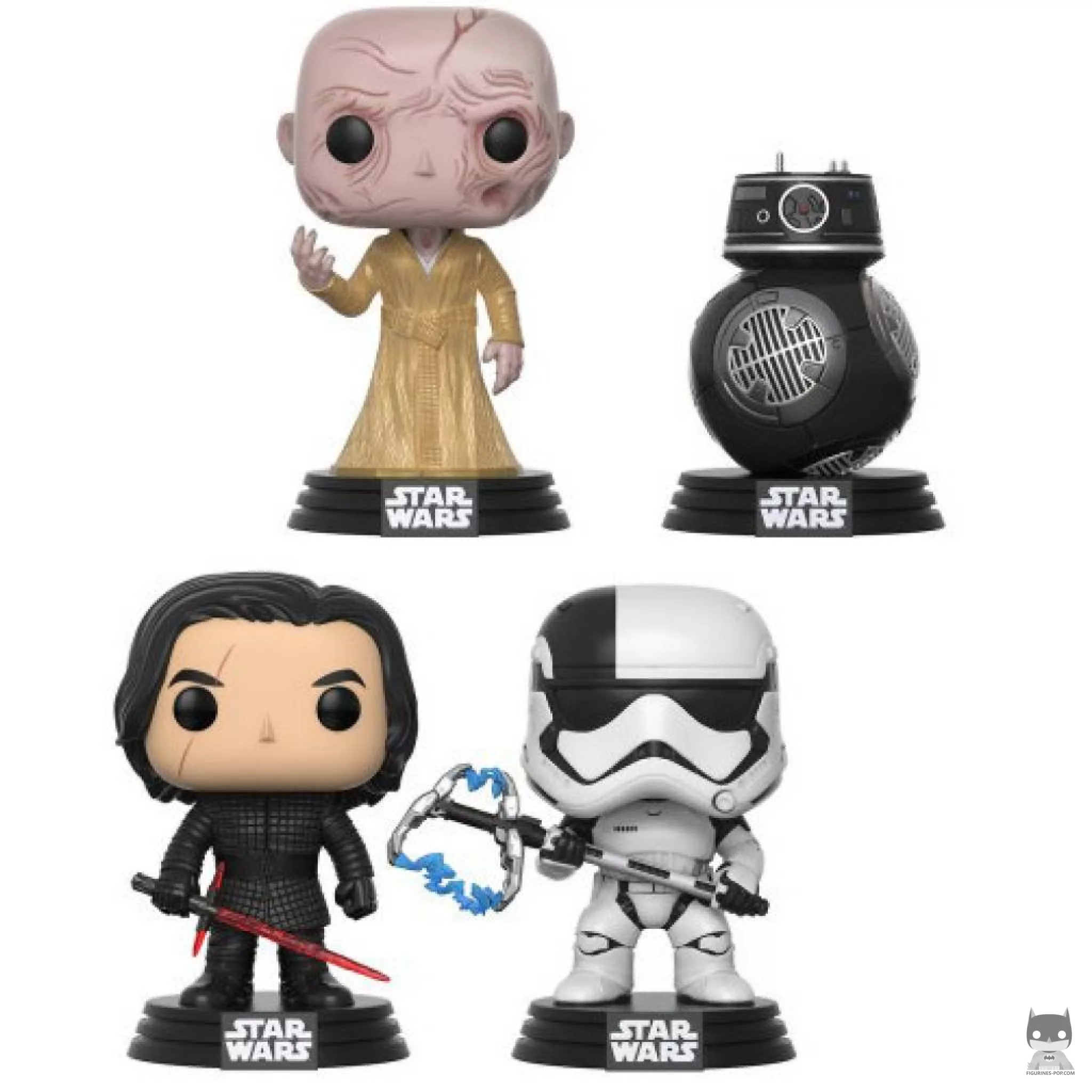 Figura Funko Pop! Los malos (Kylo Ren, Líder Supremo Snoke, Verdugo de la Primera Orden & BB-9E) (Star Wars: Episodio VIII, Los últimos Jedi)