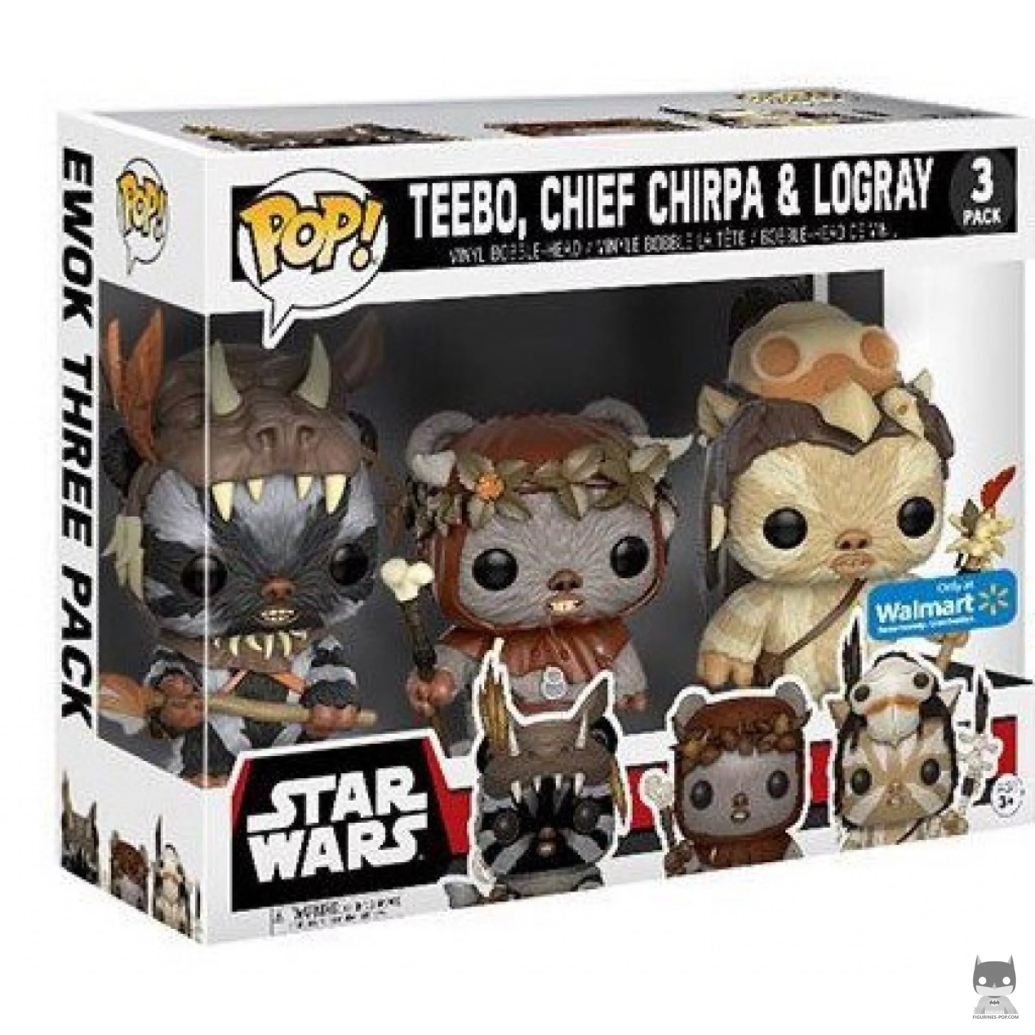 Figura Funko Pop! Teebo, Jefe Chirpa & Logray en su caja