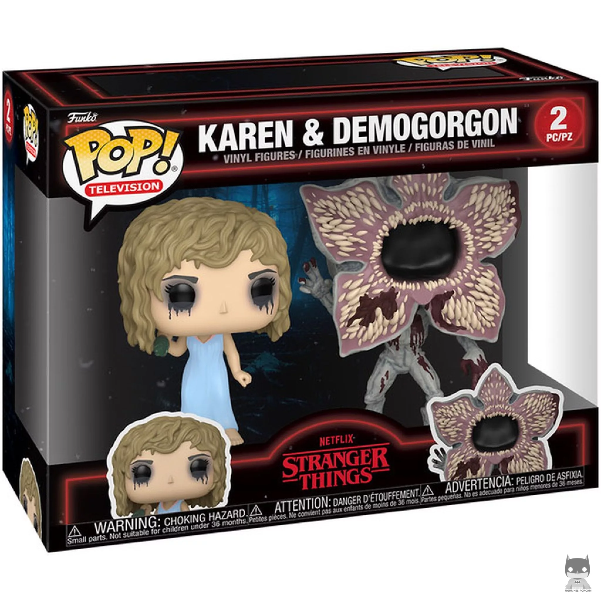 Figura Funko Pop! Karen & Demogorgon en su caja