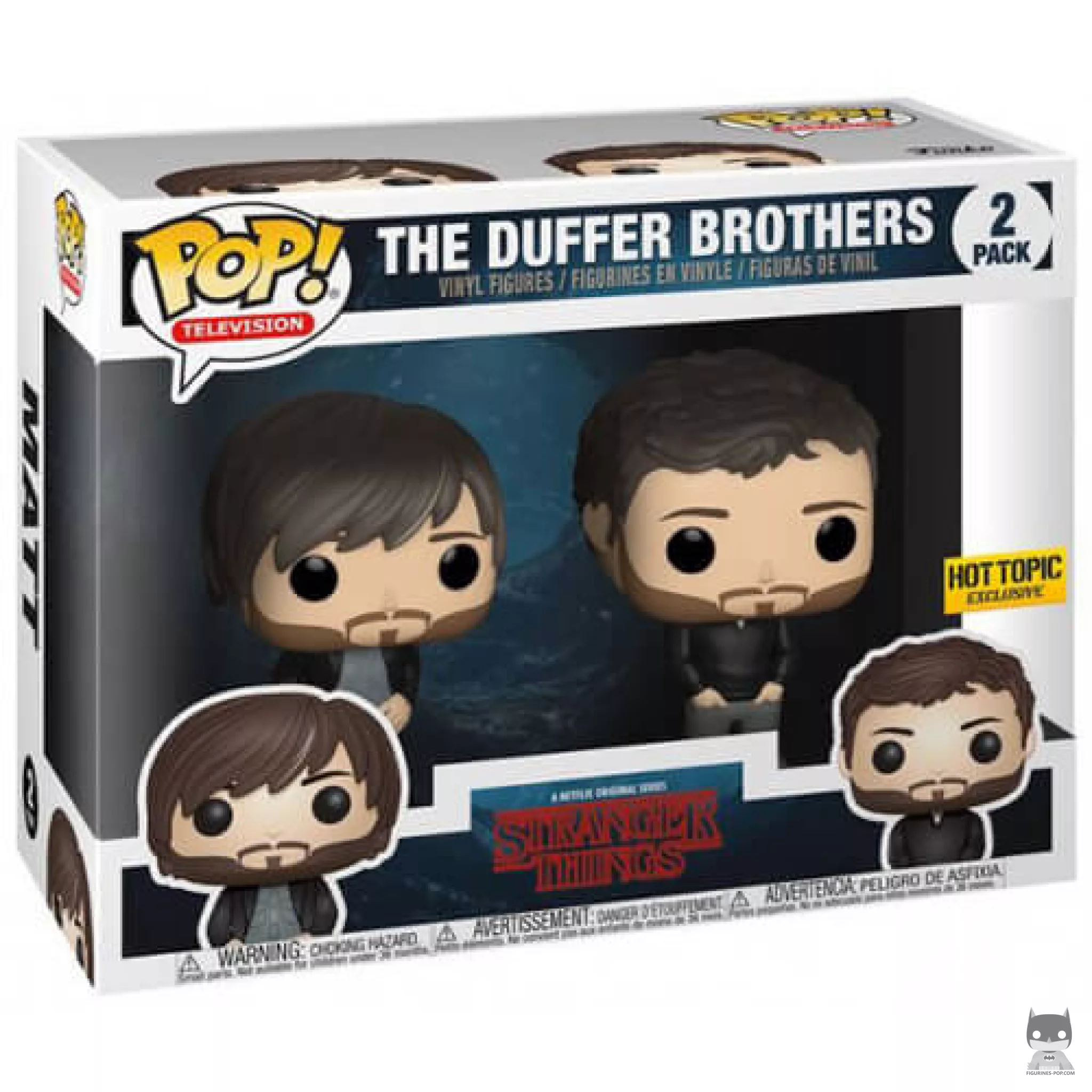 Figura Funko Pop! The Duffer Brothers en su caja
