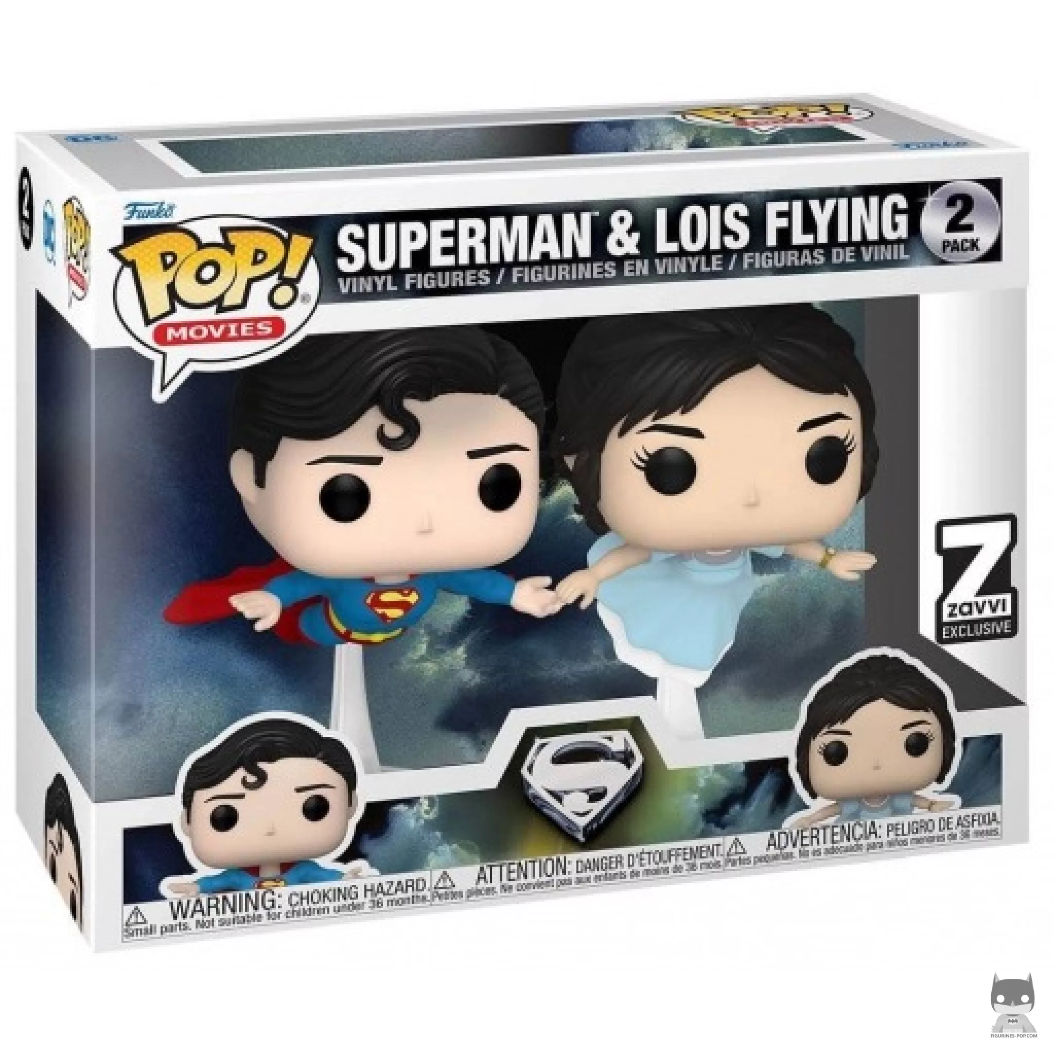 Figura Funko Pop! Superman & Lois volando en su caja