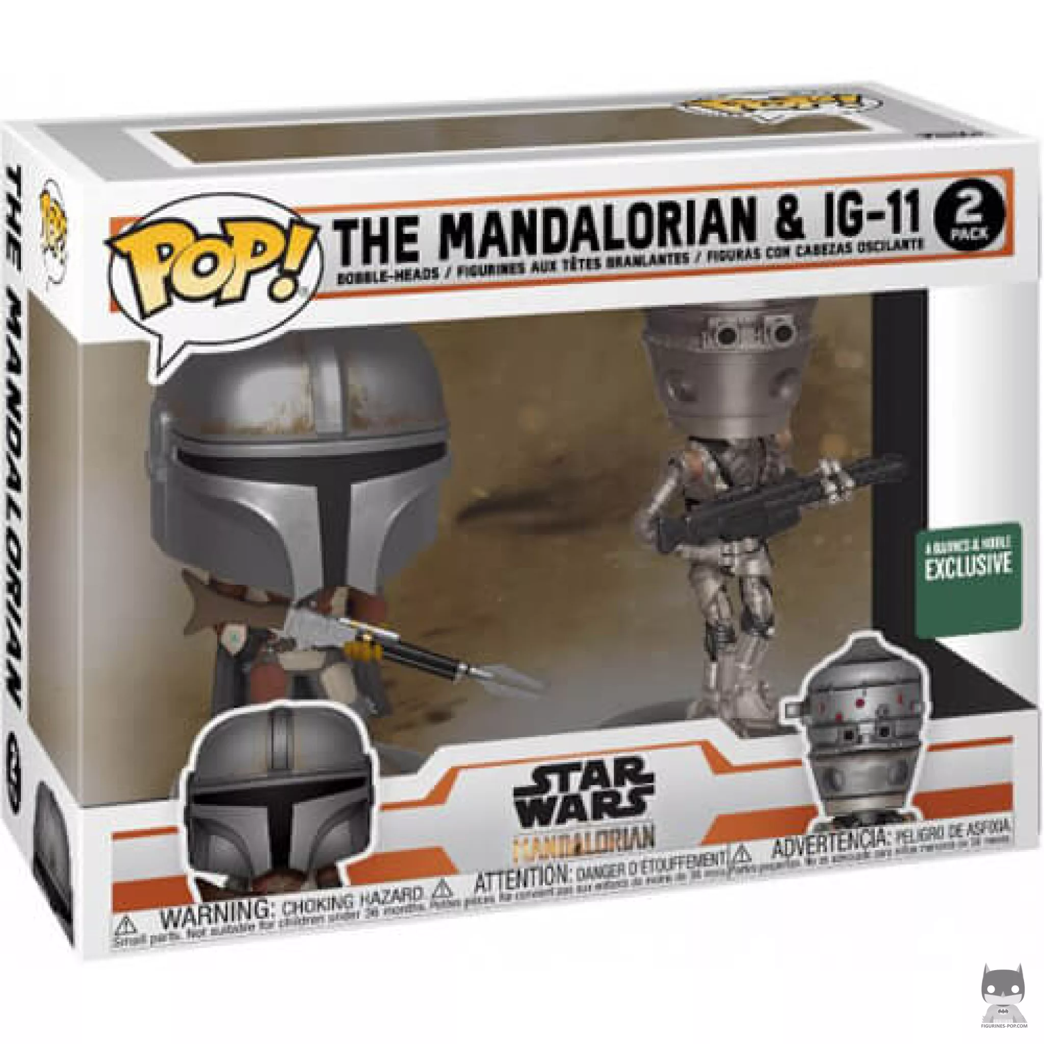Figura Funko Pop! El Mandaloriano & IG-11 (Pack de 2) en su caja