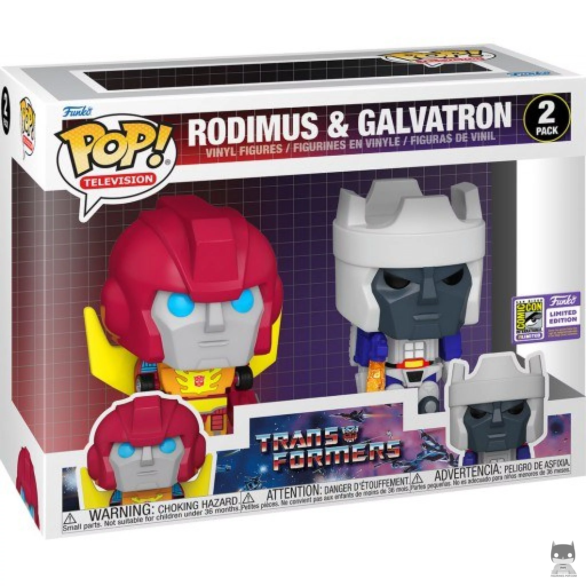 Figura Funko Pop! Rodimus & Galvatron en su caja