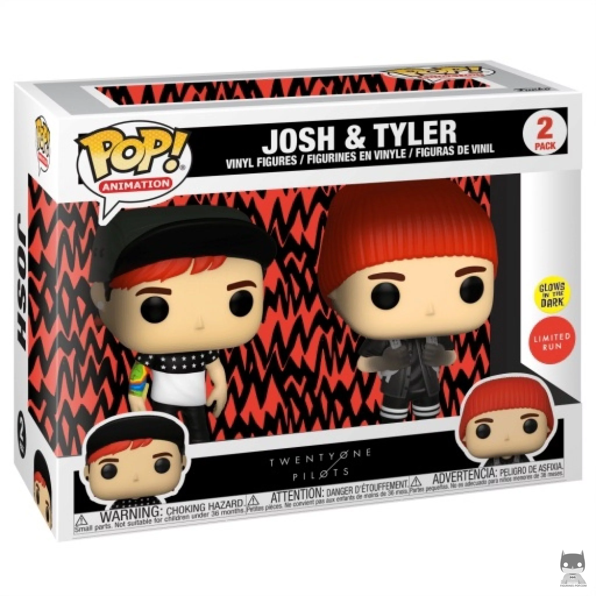 Figura Funko Pop! Josh & Tyler (Brilla en la oscuridad) en su caja