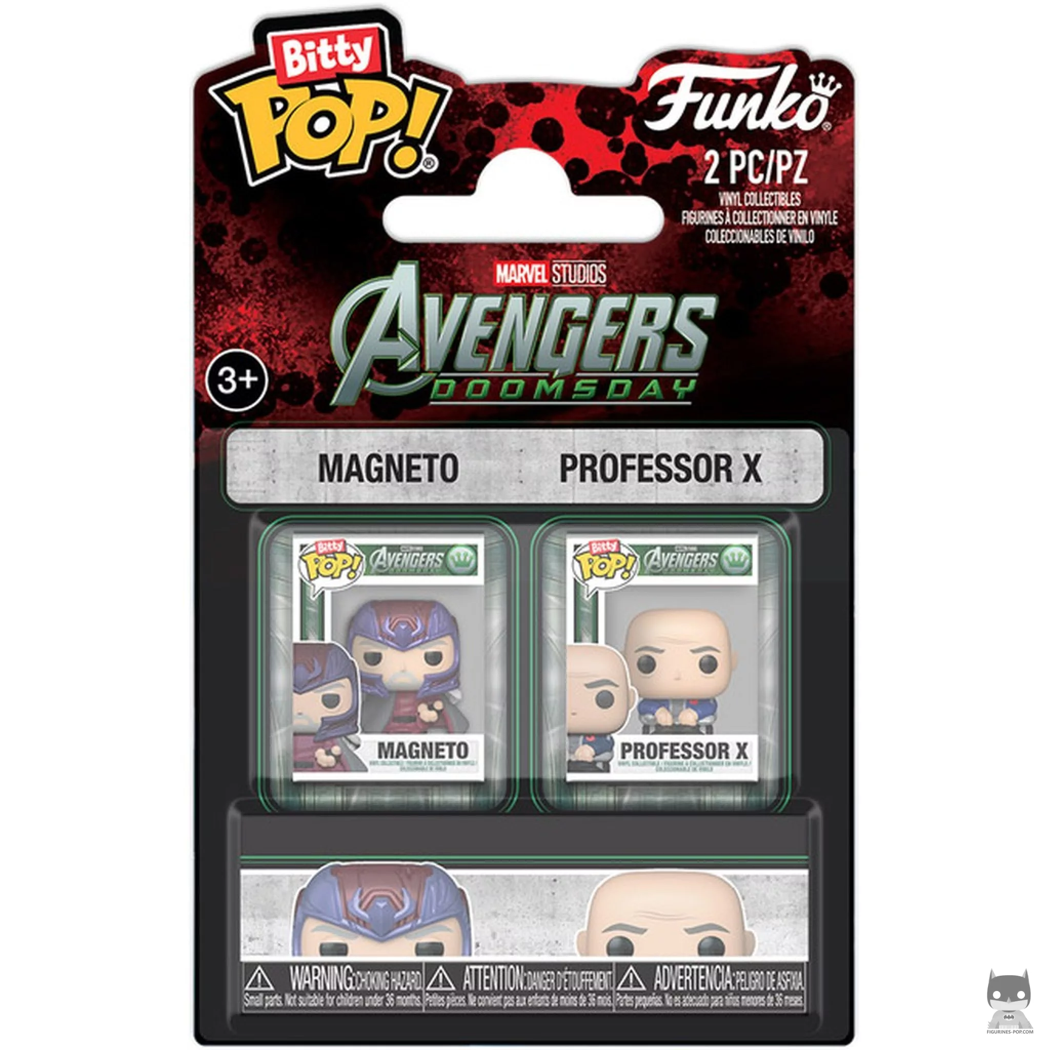 Figura Funko Pop! Magneto & Profesor X en su caja