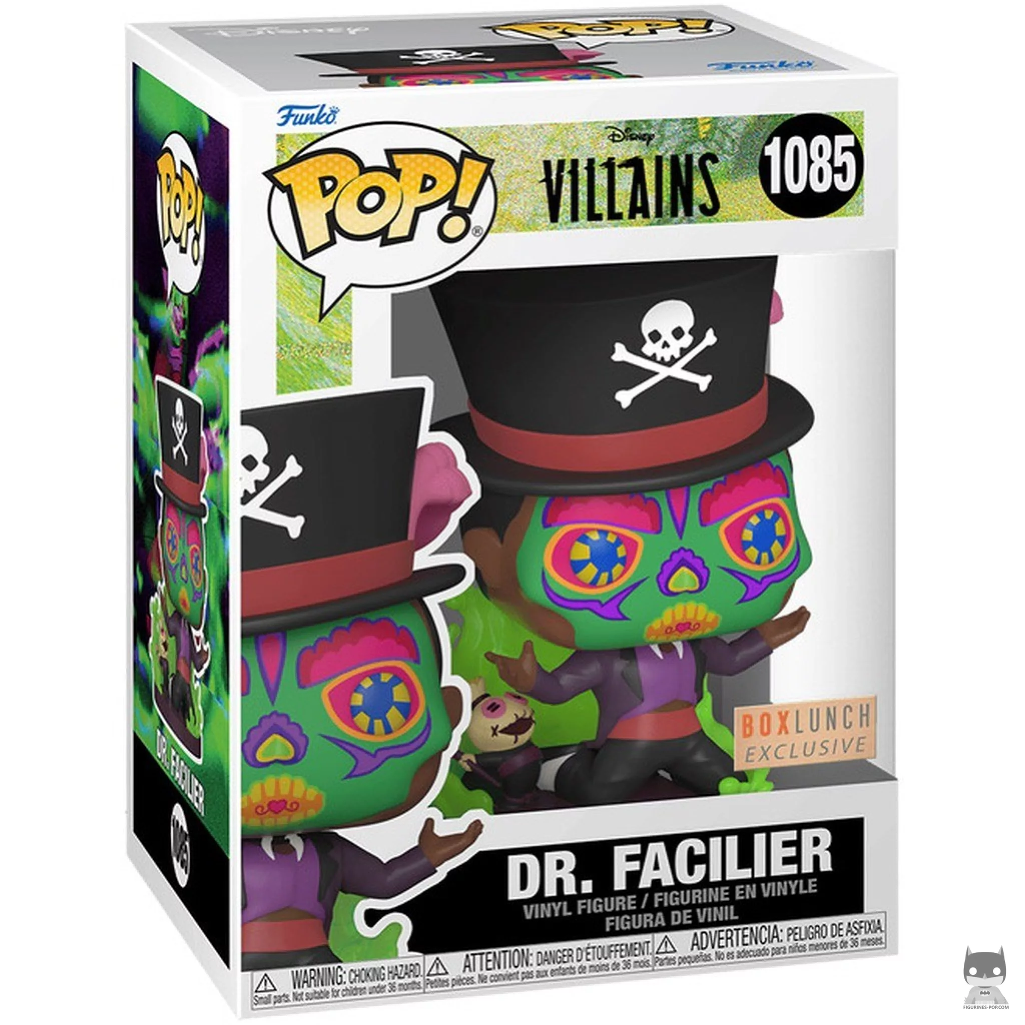 Figura Funko Pop! Dr. Facilier calavera de azúcar en su caja