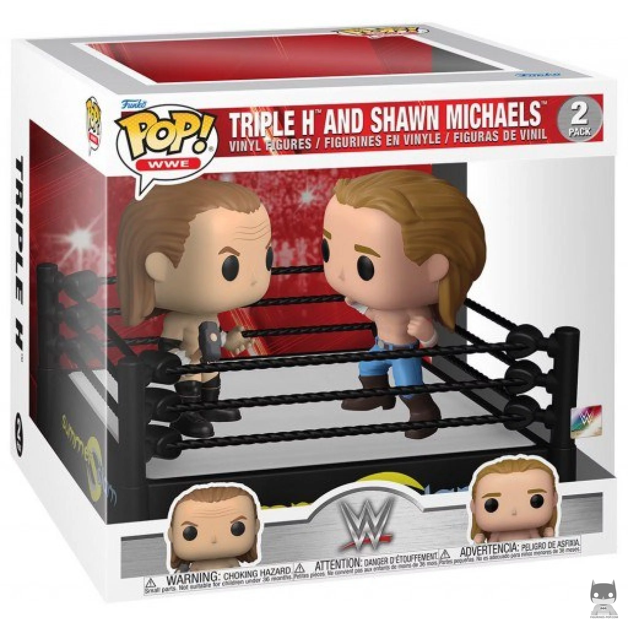 Figura Funko Pop! Ring de SummerSlam Triple H & Shawn Michaels en su caja