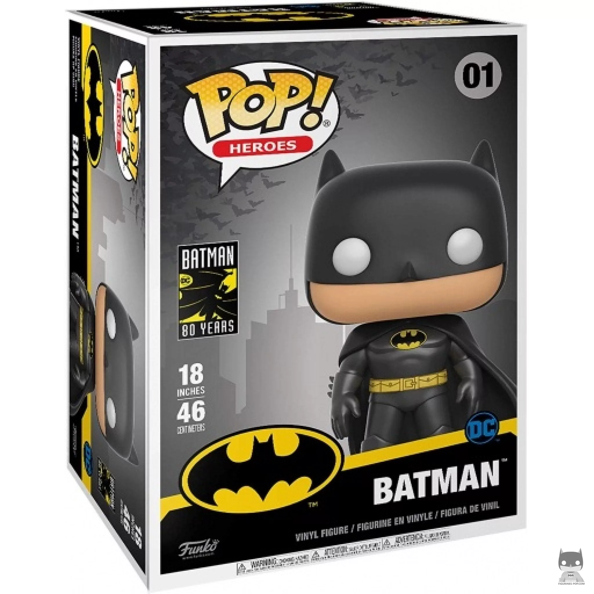 Figura Funko Pop! Batman (Supersized 18'') en su caja